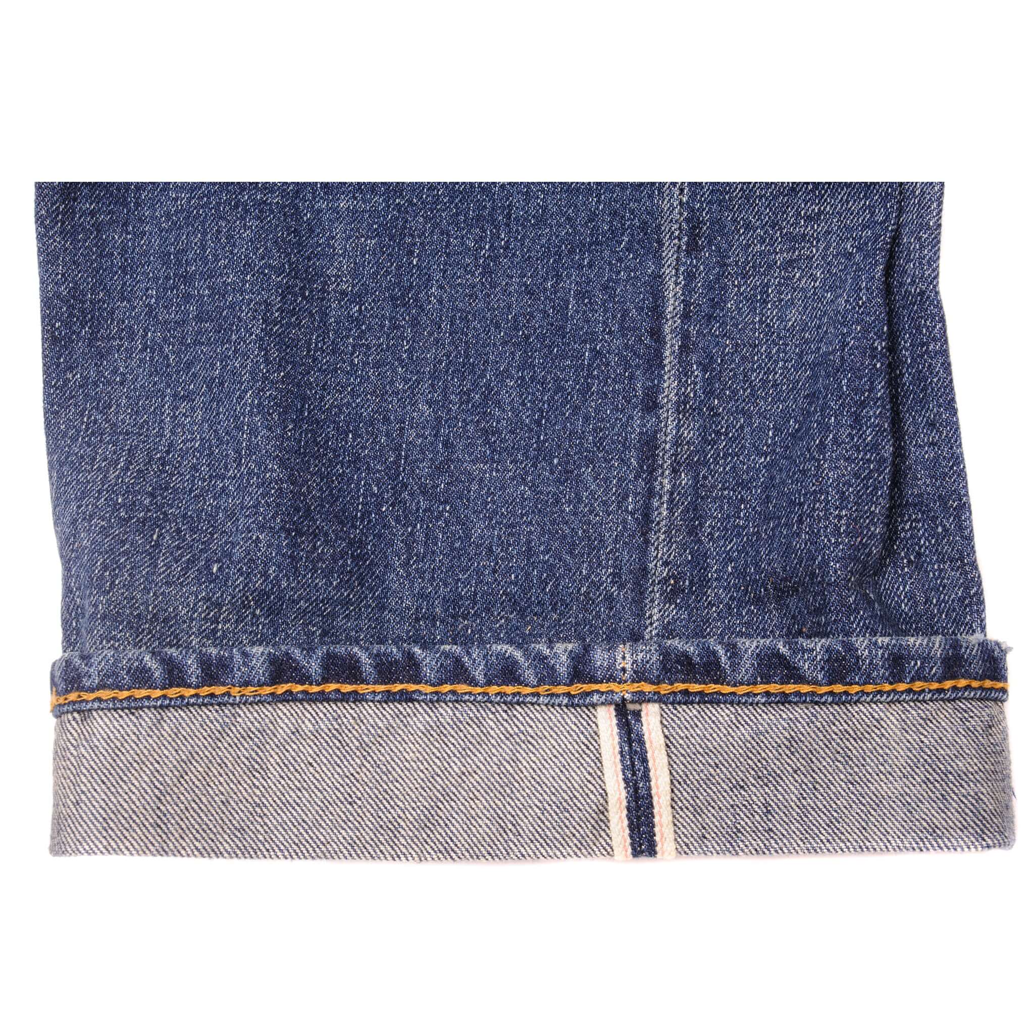 Beautiful Indigo Levis 501 Z XX Jeans With Single Stitch, Hidden Rivet and Selvedge Made in Japan with Dark Blue Wash. Size 32X32