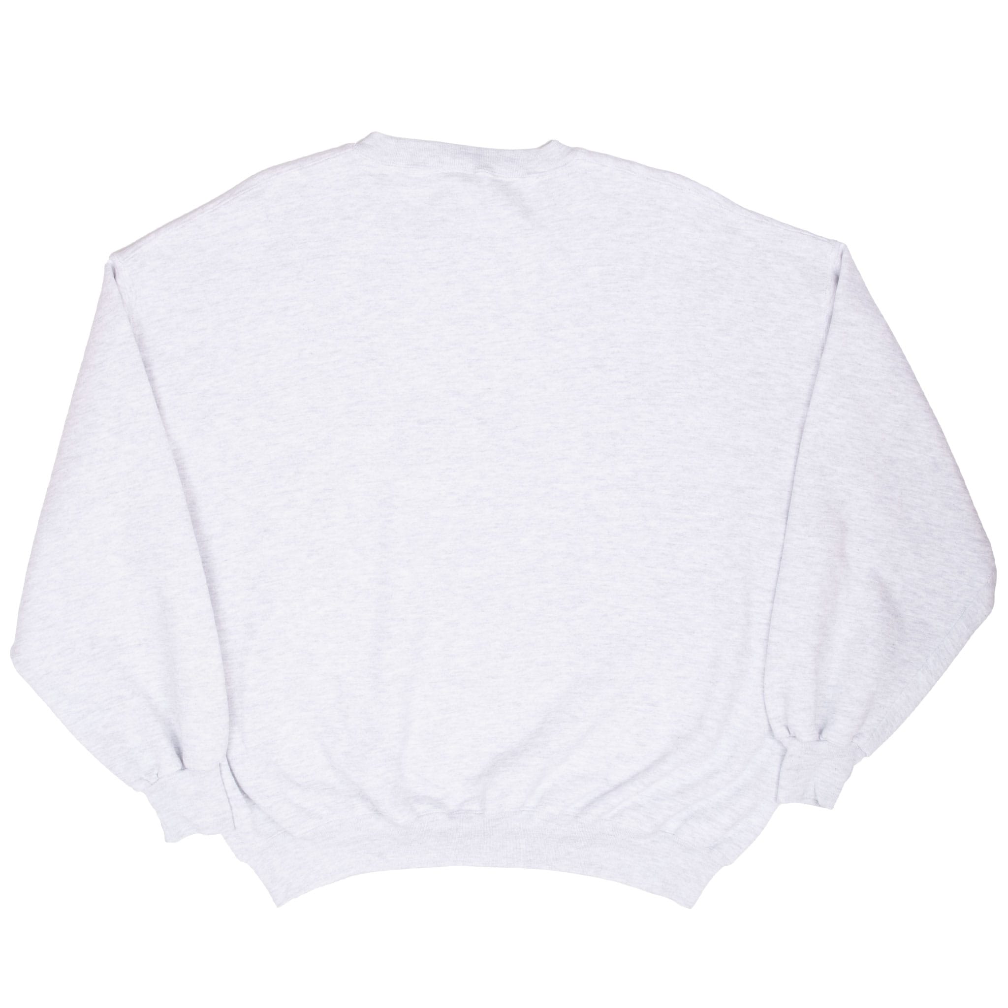 Plain back of light gray Fredonia State crewneck sweatshirt