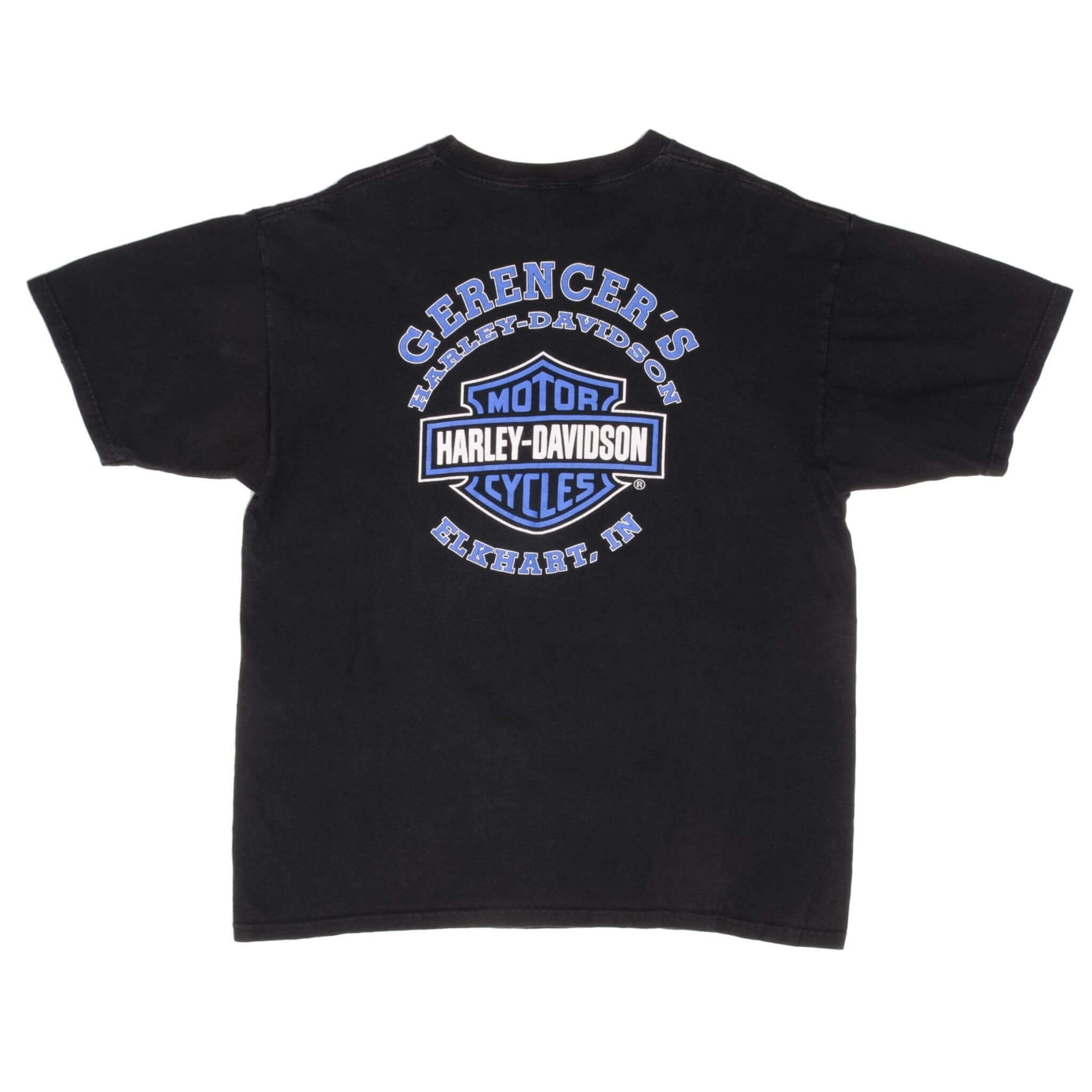Vintage Harley Davidson Elkhart Indiana Tee Shirt 2002 Size XL Made In USA
