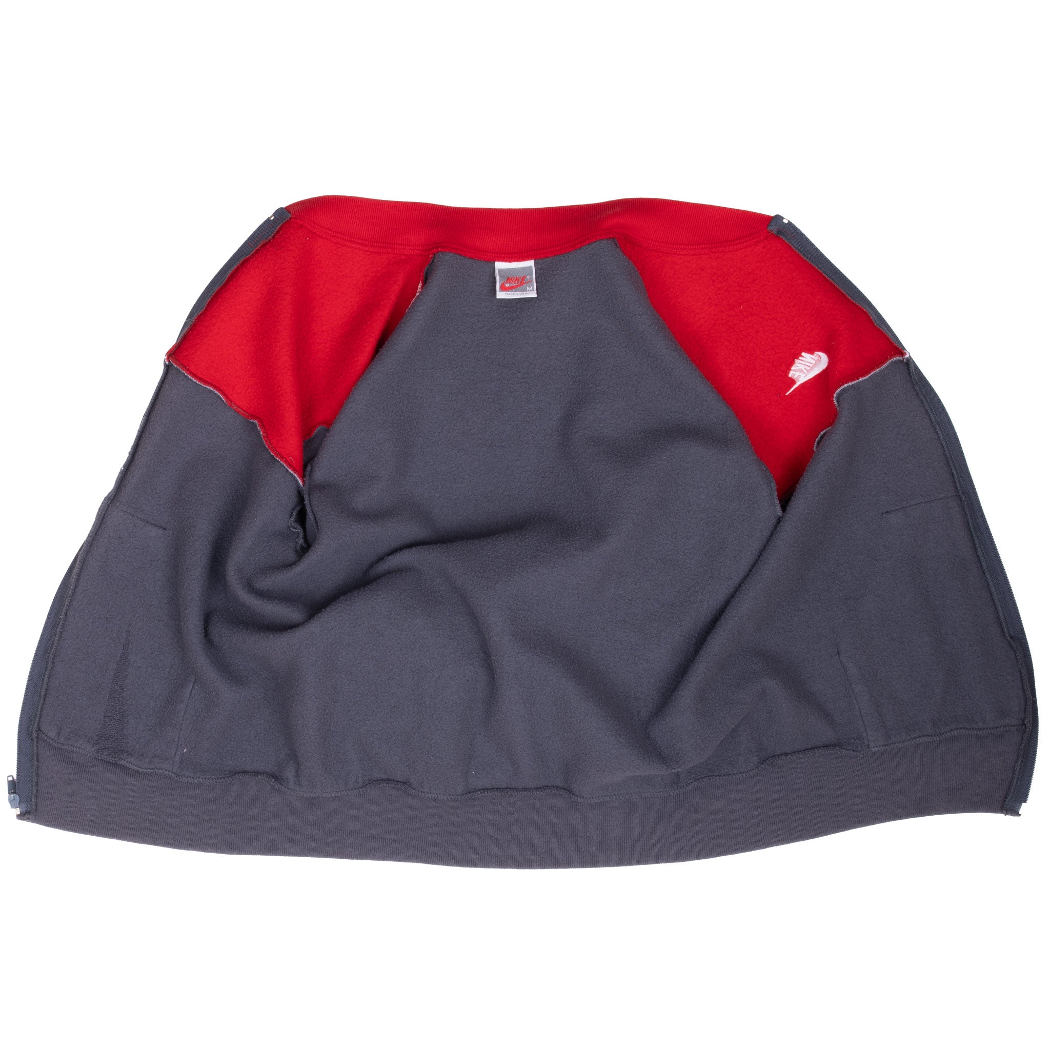 Vintage Nike Grey Red Track Jacket 1980S Size Medium