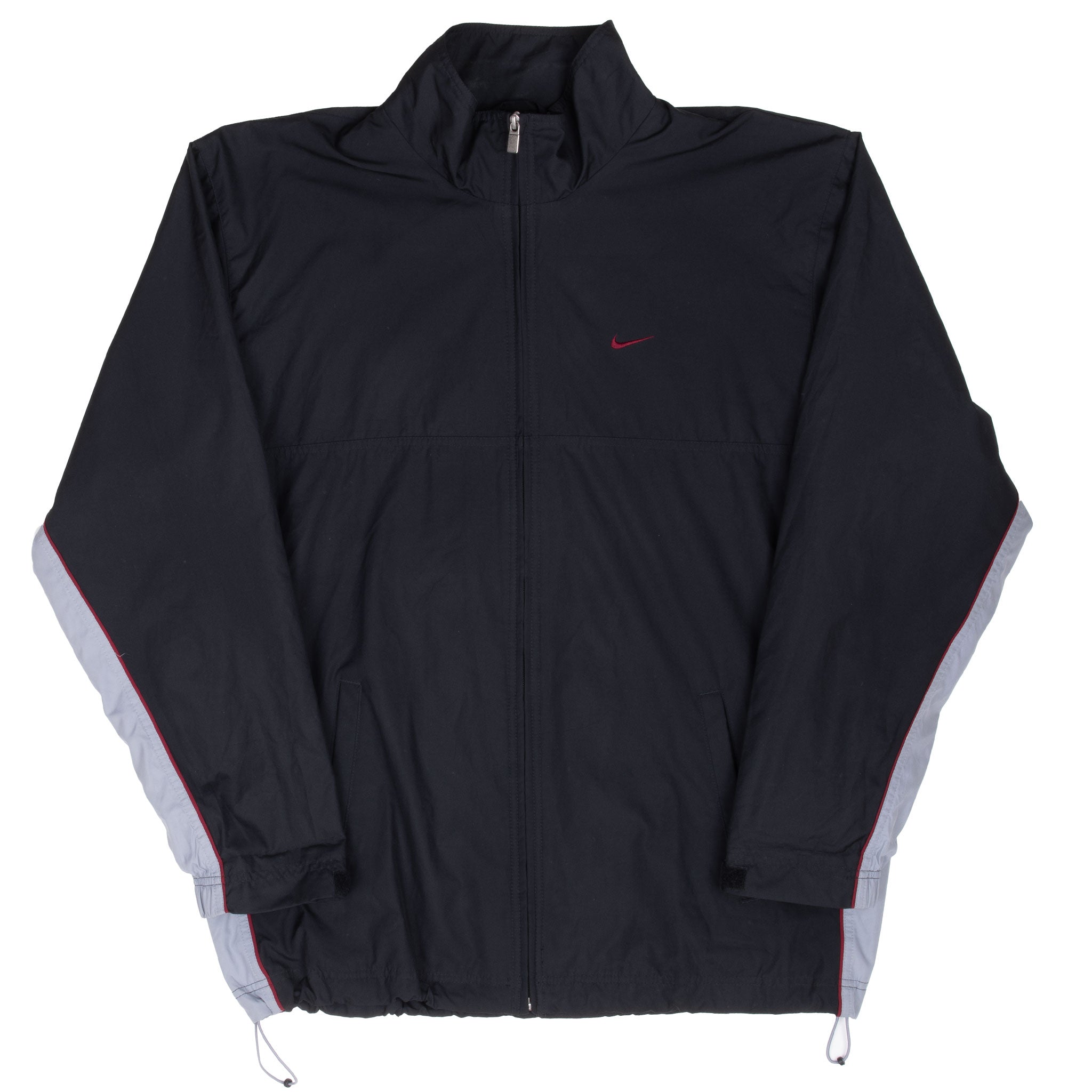 Vintage Nike Black Classic Swoosh Windbreaker Jacket 2000S Size Large
