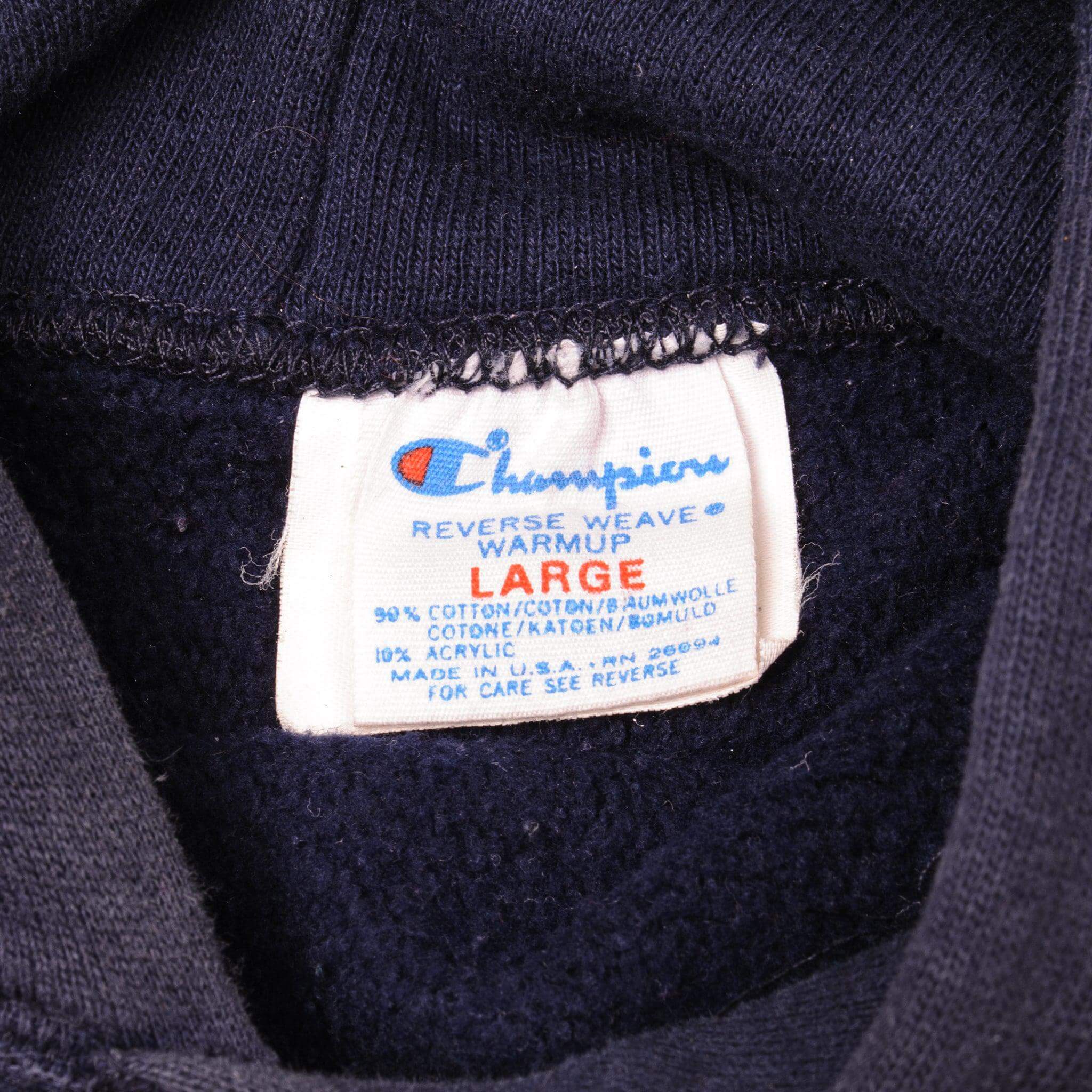 Vintage Champion Reverse Hoodie Sweatshirt Early 1980'S-1990 Size Large Made In USA.