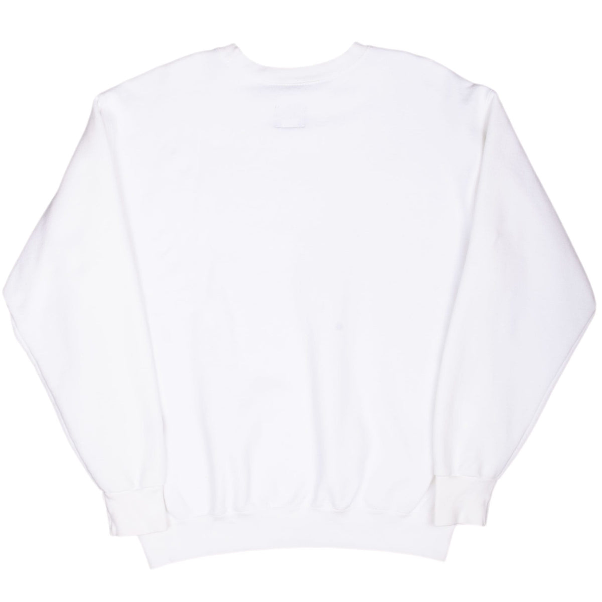 Back of plain white Green Bay Packers crewneck sweatshirt