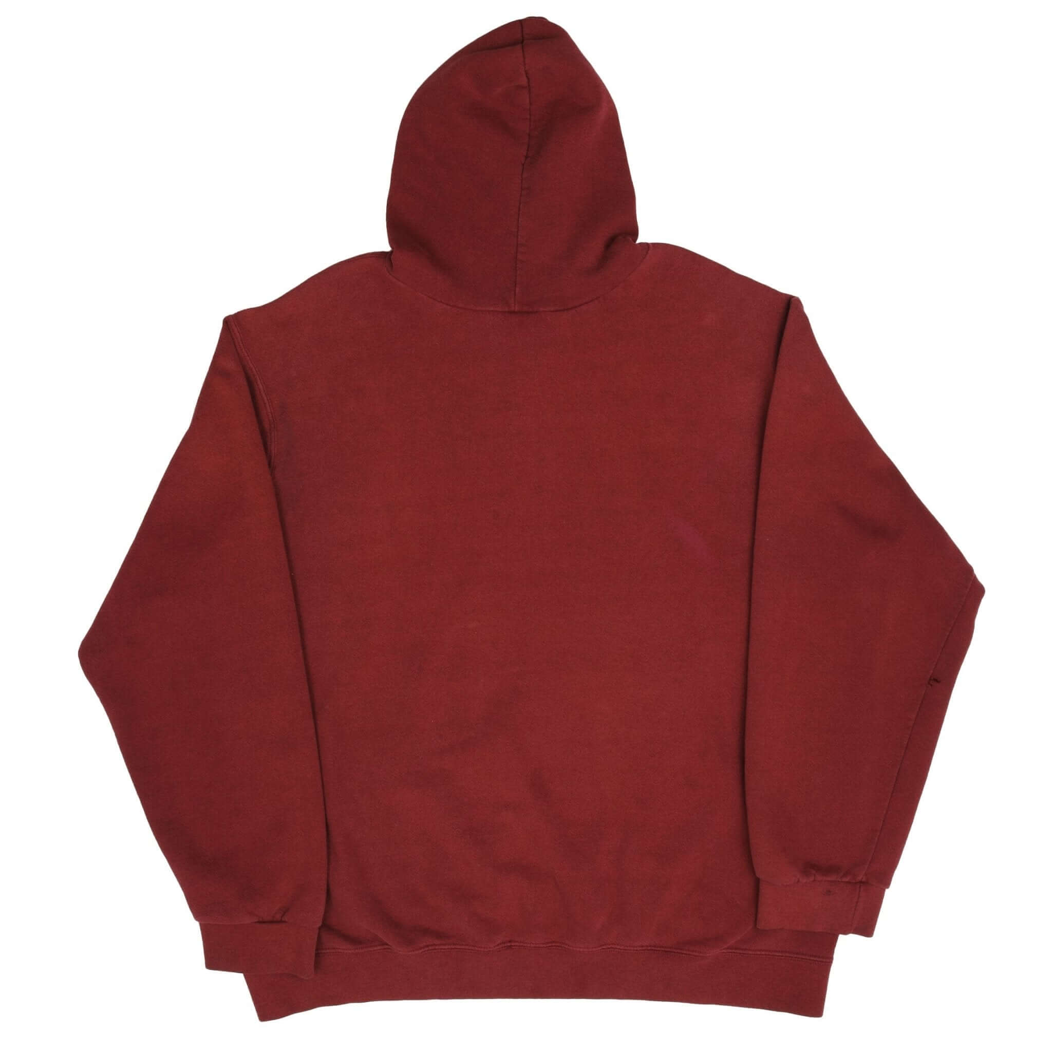 Vintage Nike Middle Swoosh Travis Scott Burgundy Hoodie Sweatshirt 2000S Size XL