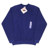 Vintage Fruit Of The Loom Blank Blue Crewneck Sweatshirt 1992 Large Deadstock Made In USA