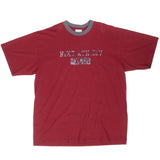 Vintage Nike Athletics Burgundy Tee Shirt 2000S Size Large Made In Usa