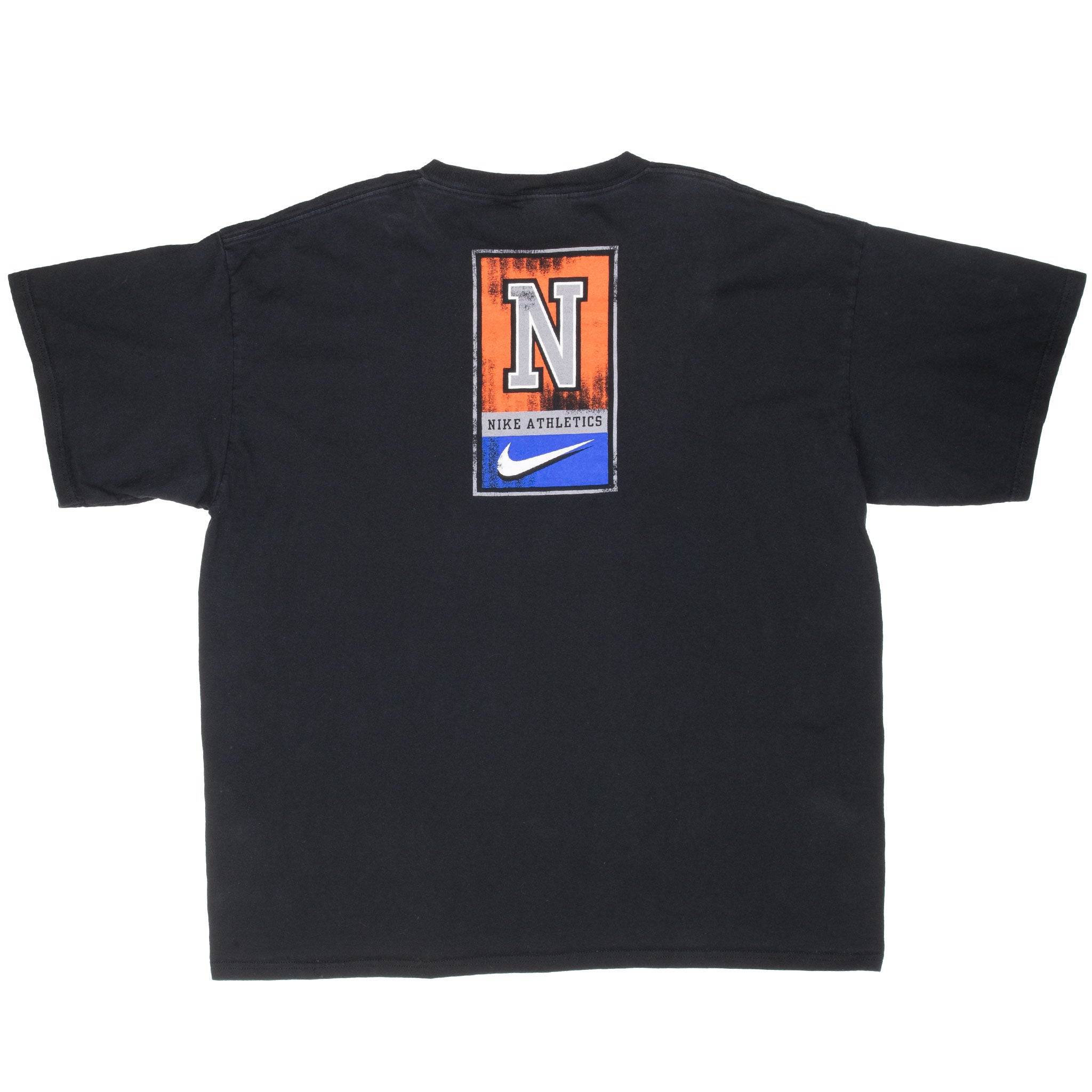 Vintage Nike Athletics Black Tee Shirt 1990S Size 2XL