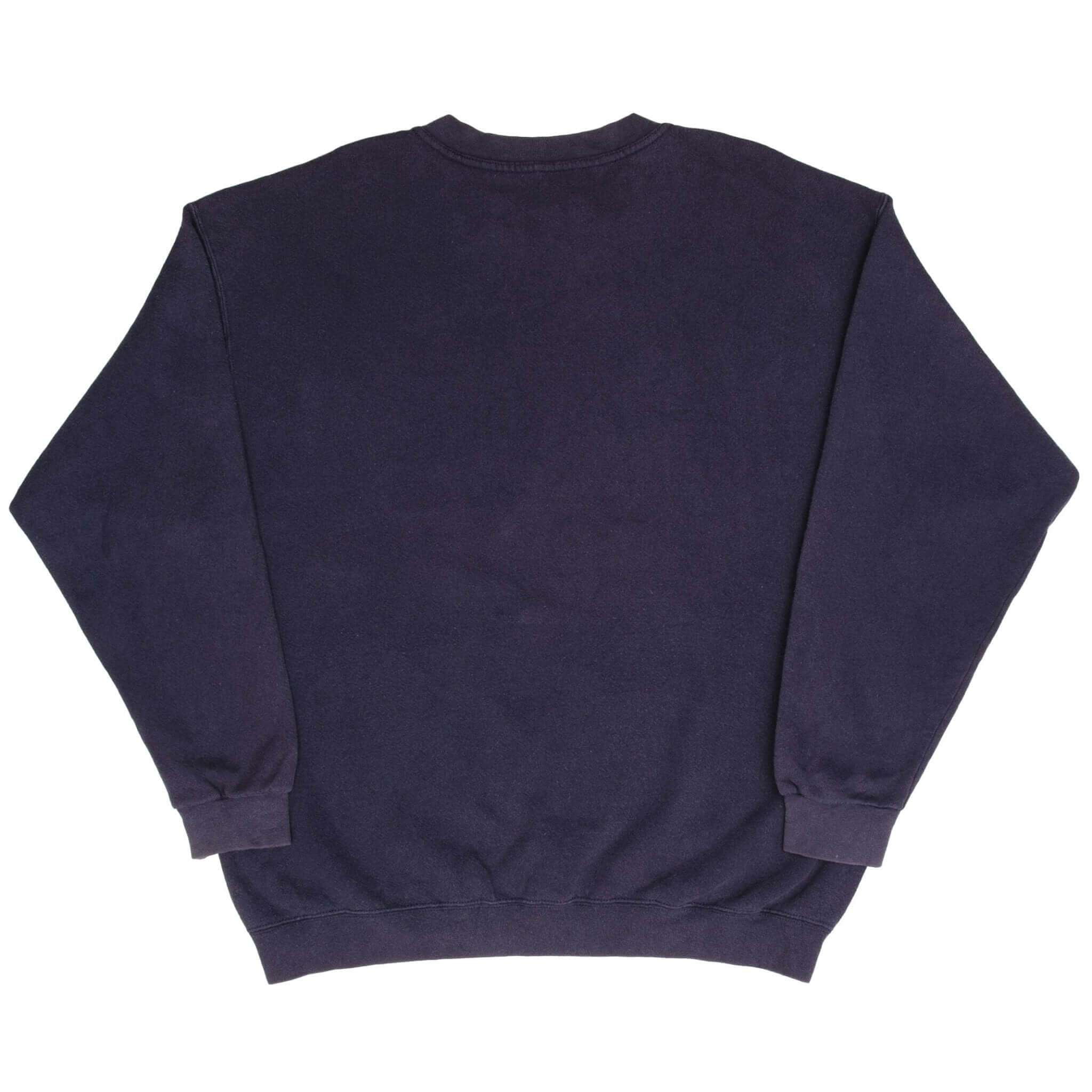 Vintage Nike Spellout Swoosh Navy Blue Sweatshirt 1990S Size Large Made In Usa