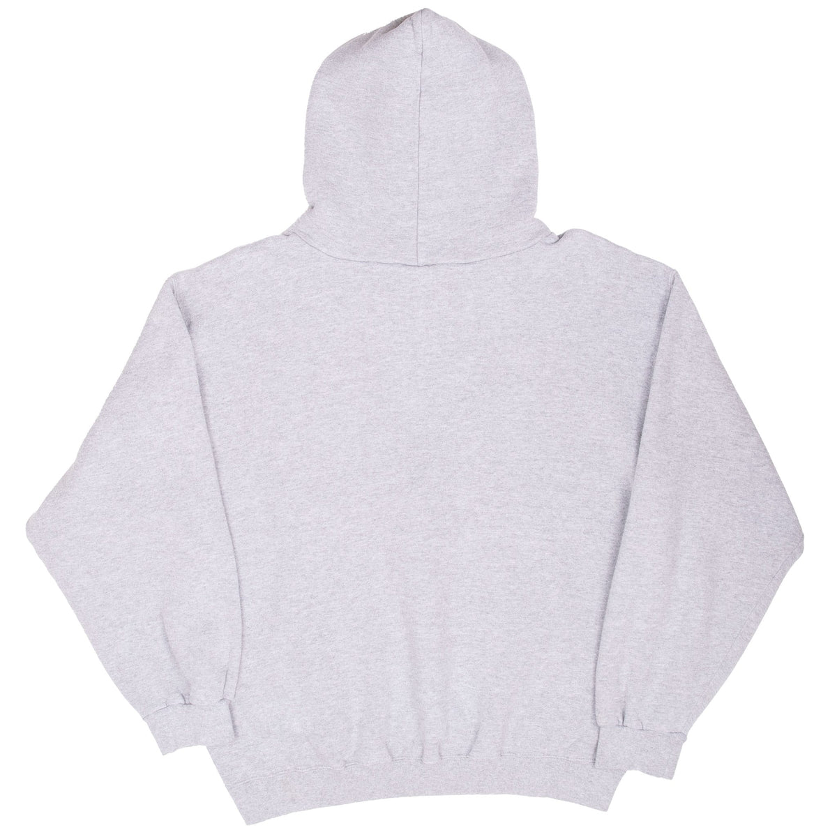 Back view of grey Nike hooded sweatshirt