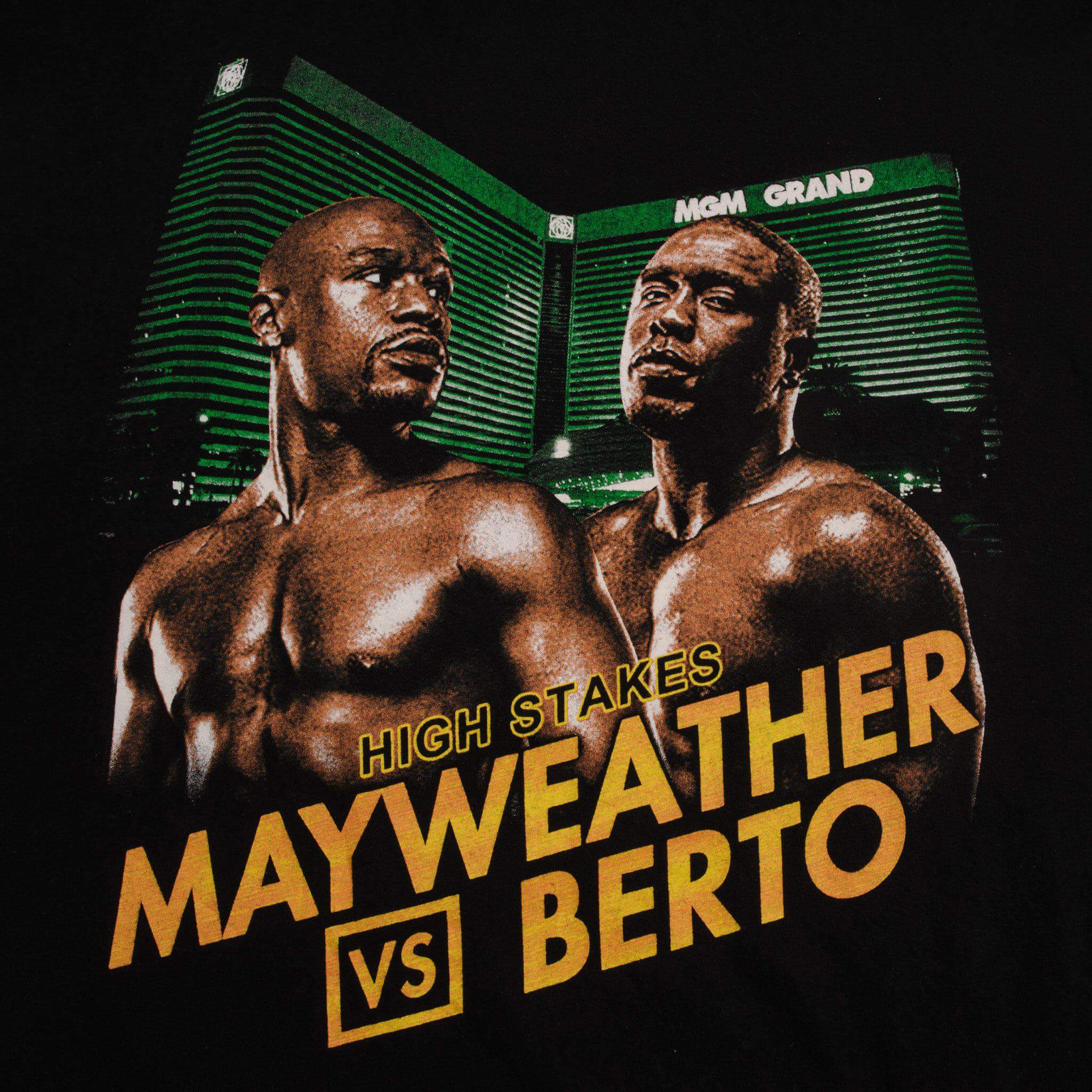 VINTAGE MAYWEATHER VS BERTO TEE SHIRT 2XL