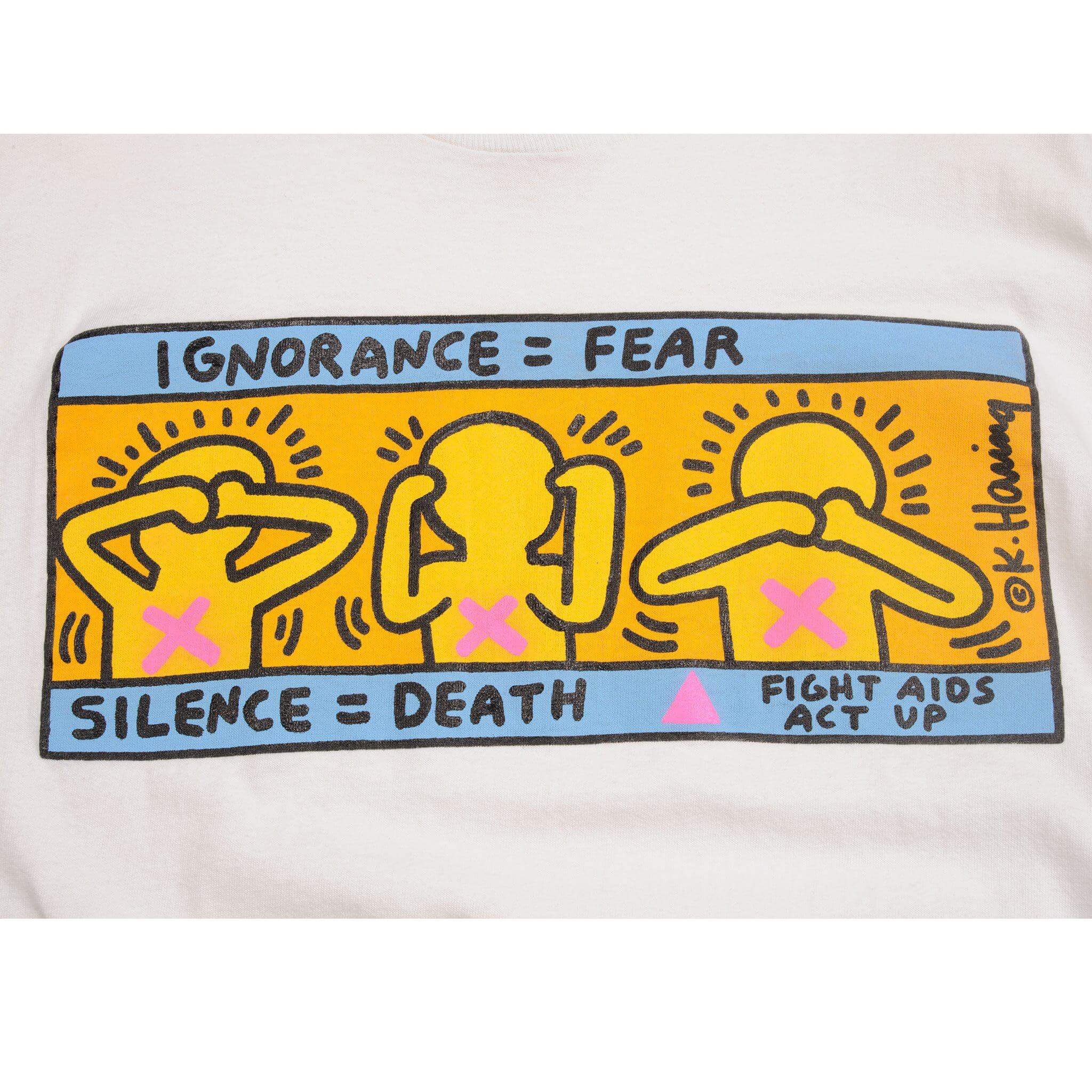VINTAGE KEITH HARING TEE SHIRT 1990'S SIZE LARGE MADE IN USA