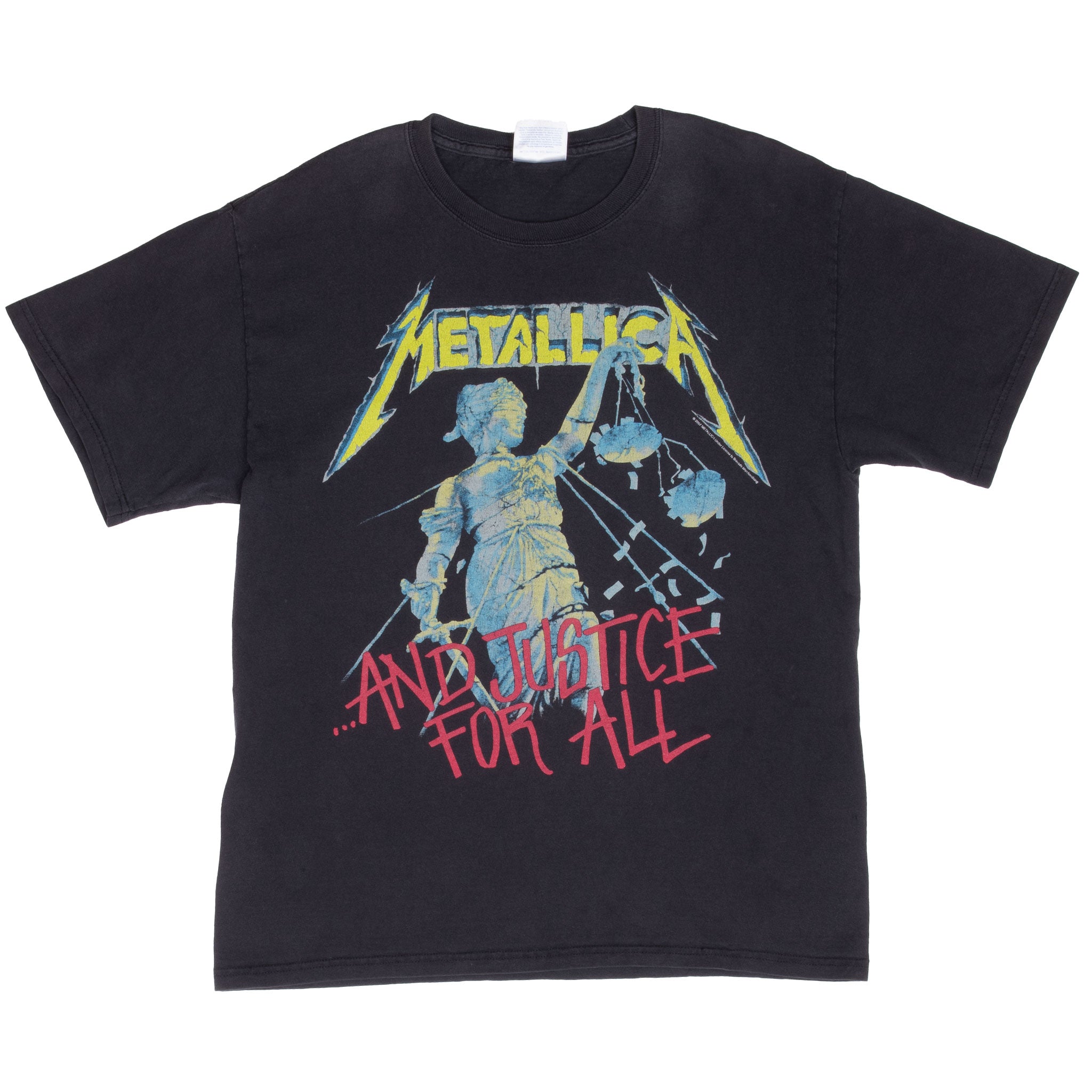Vintage Metallica And Justice For All Tee Shirt 2007 Size Medium