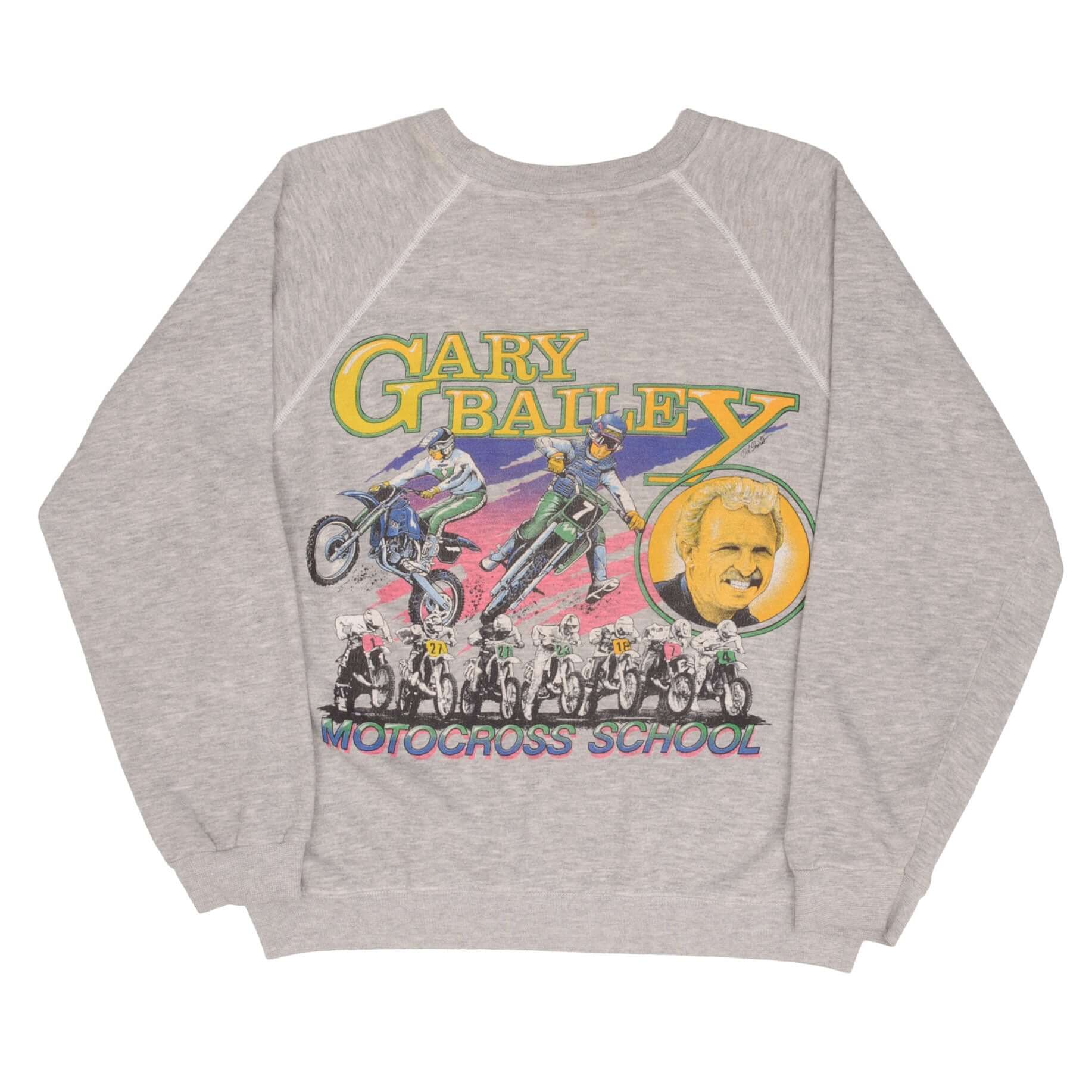 Vintage Ama Motocross Gary The Professor Bailey School Sweatshirt Size Large