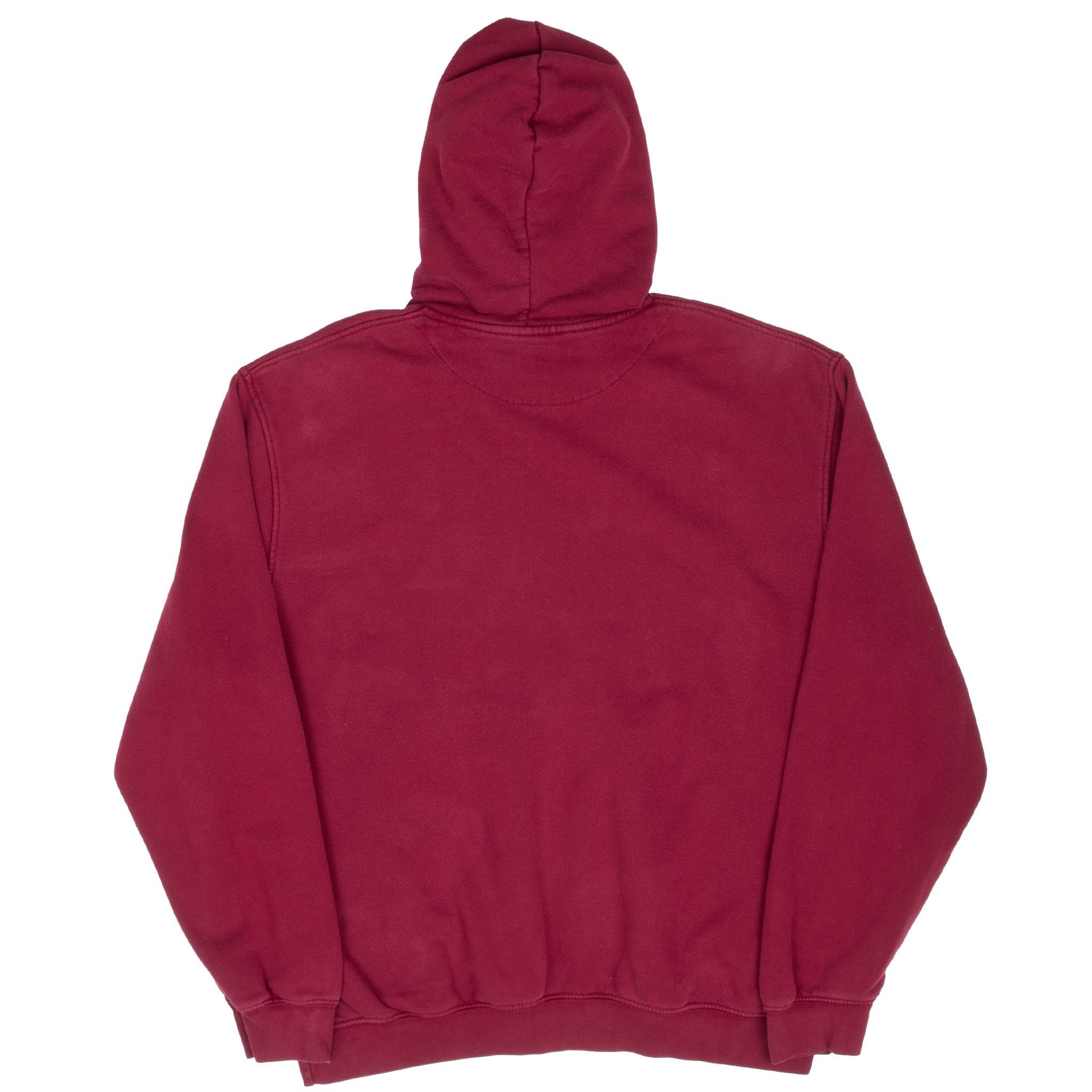 Vintage Nike Classic Swoosh Red Burgundy Hoodie Sweatshirt 2000S Size Large