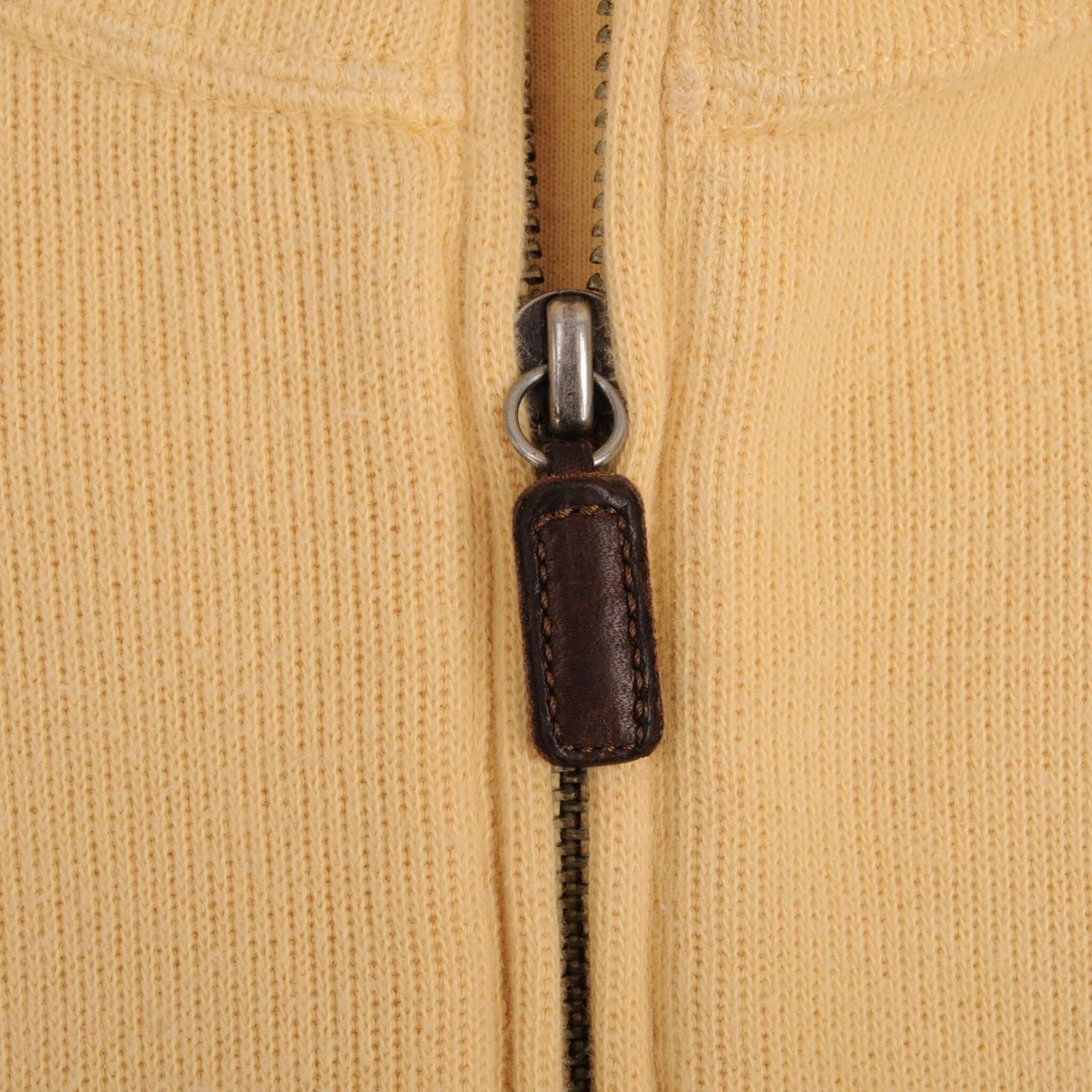 Vintage Ralph Lauren Yellow Quarter Zip Sweater Size XL 1990S