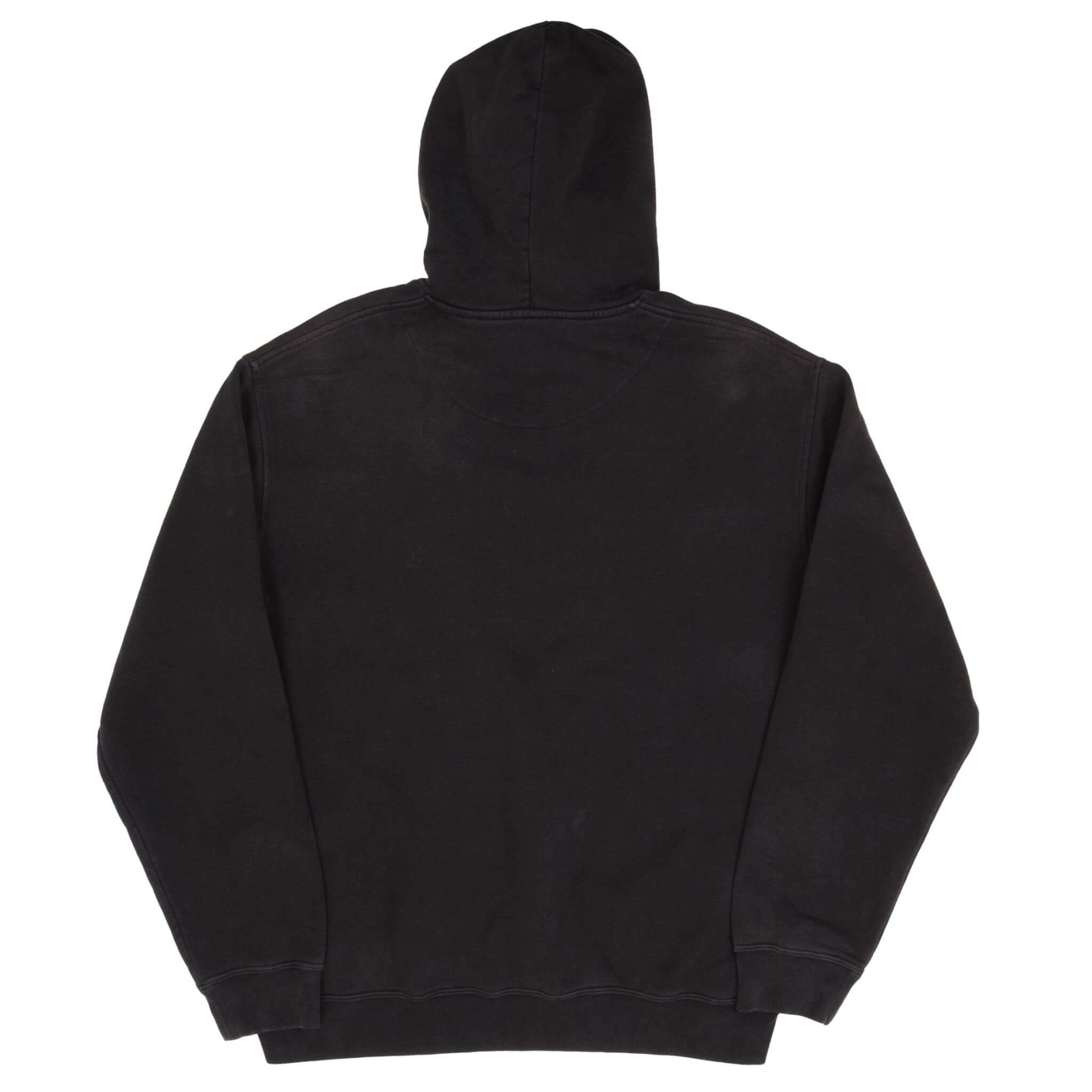 Vintage Nike Spellout Swoosh Black Hoodie Sweatshirt 2000S Size Medium