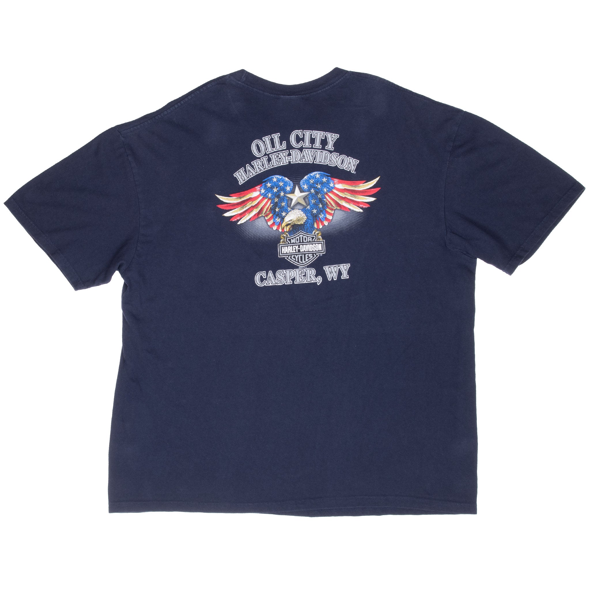 Vintage Harley Davidson Casper Wyoming Pocket Tee Shirt Size 2XL