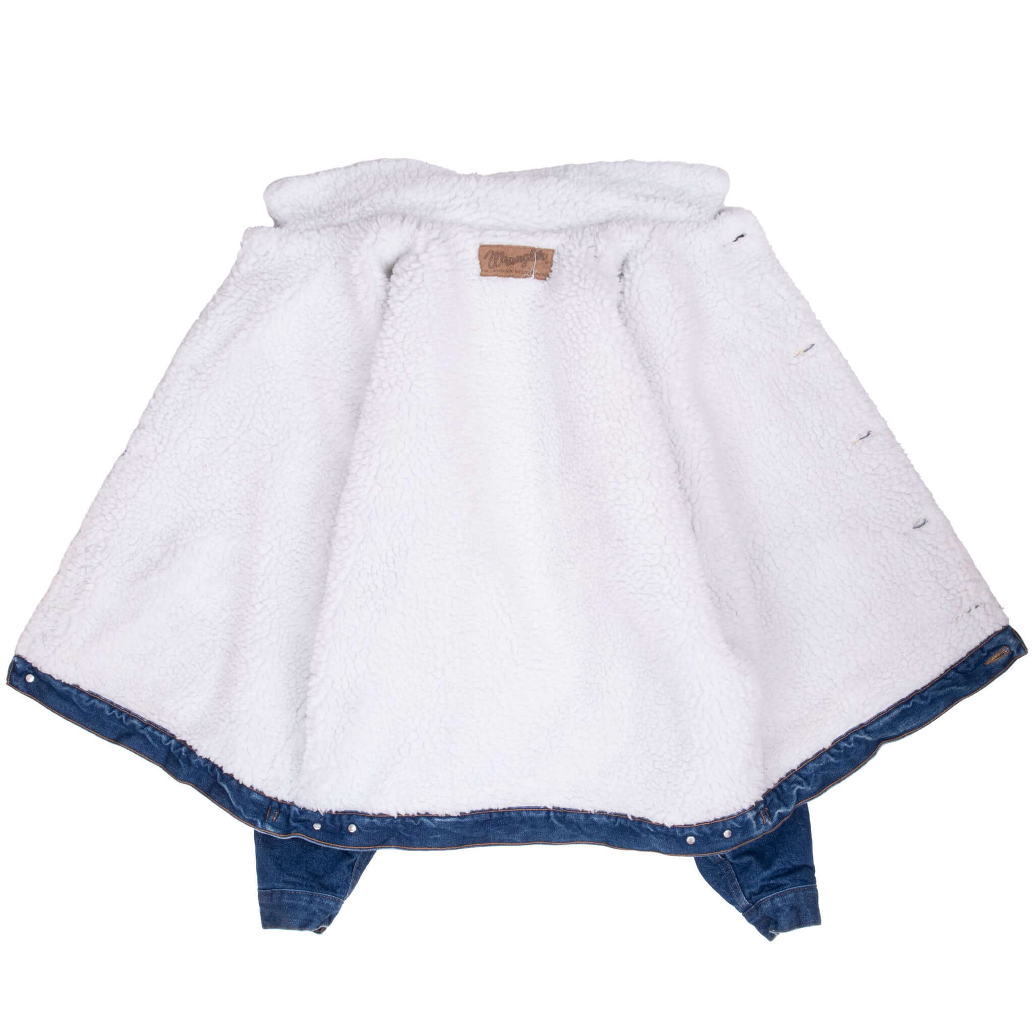 Vintage Wrangler Sherpa Liner Denim Trucker Jacket 1970S Size Large