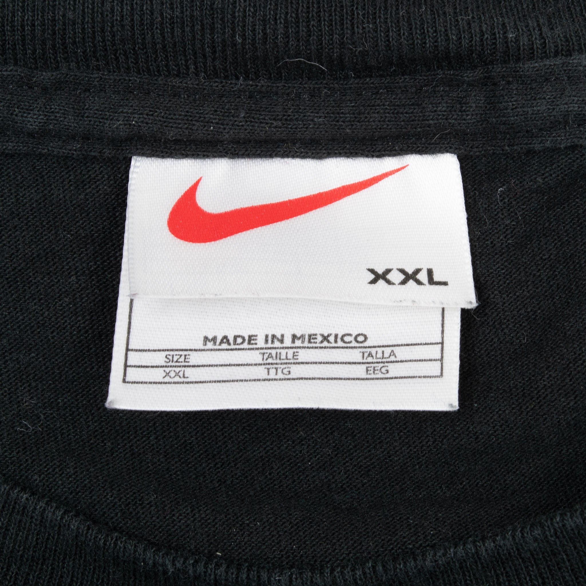 Vintage Nike Athletics Black Tee Shirt 1990S Size 2XL