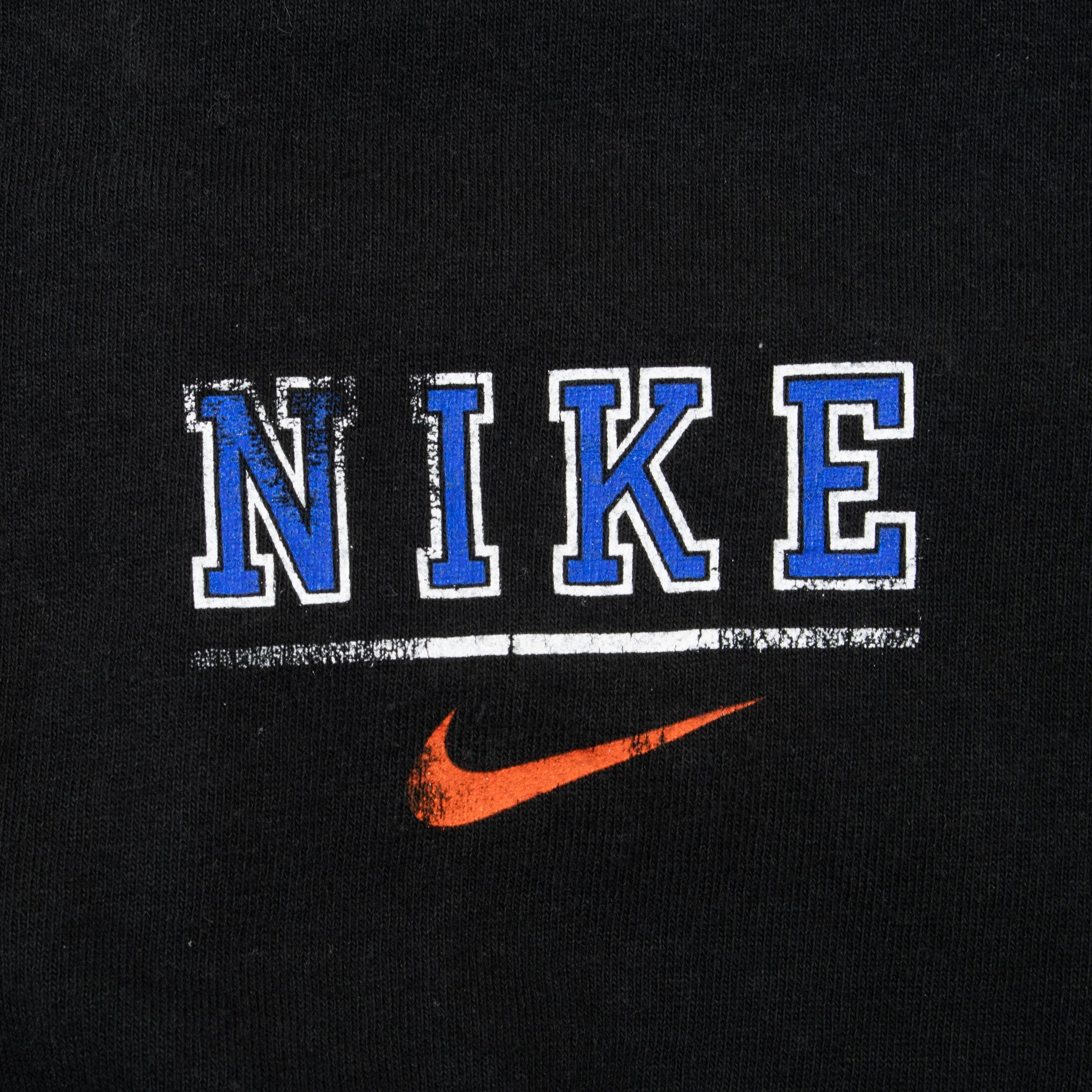 Vintage Nike Athletics Black Tee Shirt 1990S Size 2XL