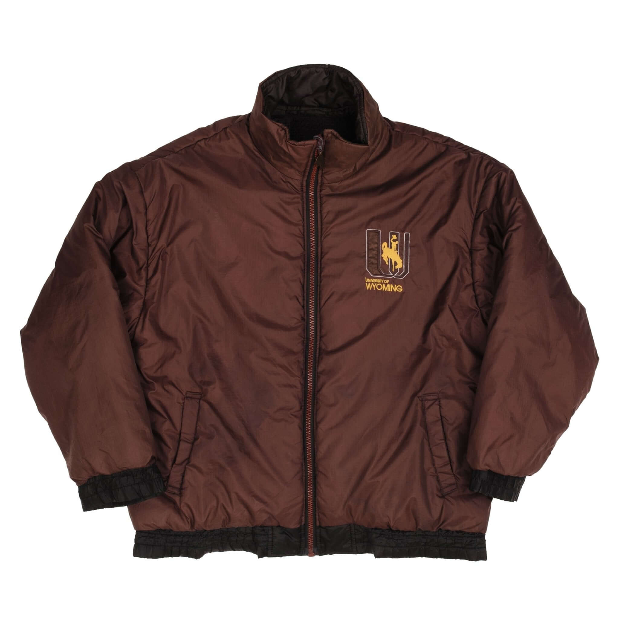 Vintage Ncaa University Of Wyoming 1990S Reversible Heavy Jacket Size Large