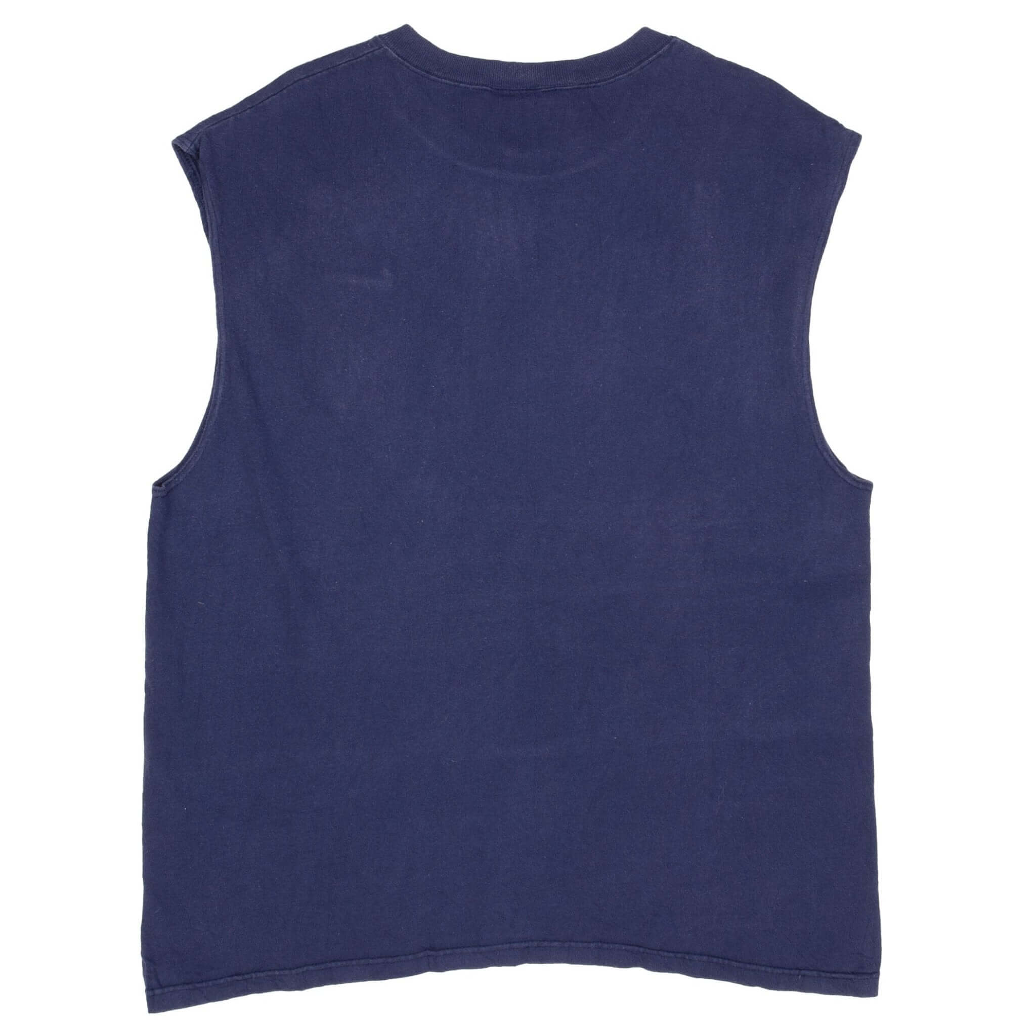 Vintage Nike Classic Swoosh Navy Blue Tank Top Tee Shirt 1990S Size Large Made In USA