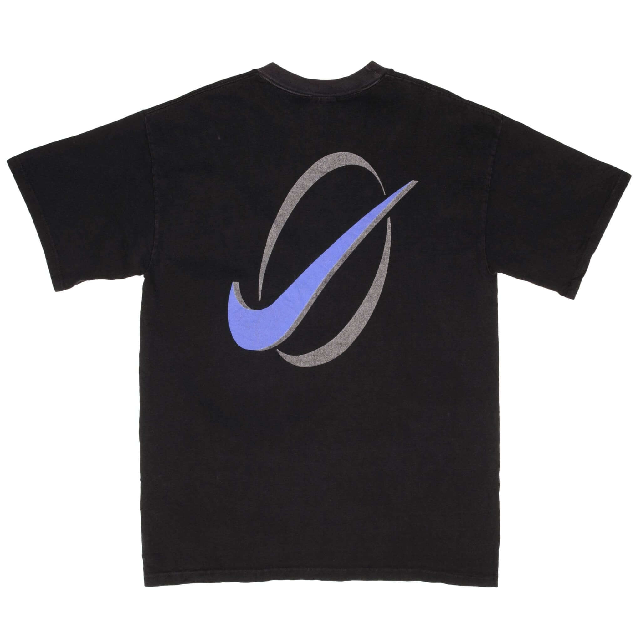 Vintage Nike Big Swoosh Logo Swoosh Nike Tee Shirt 1990s Size Large Made In USA