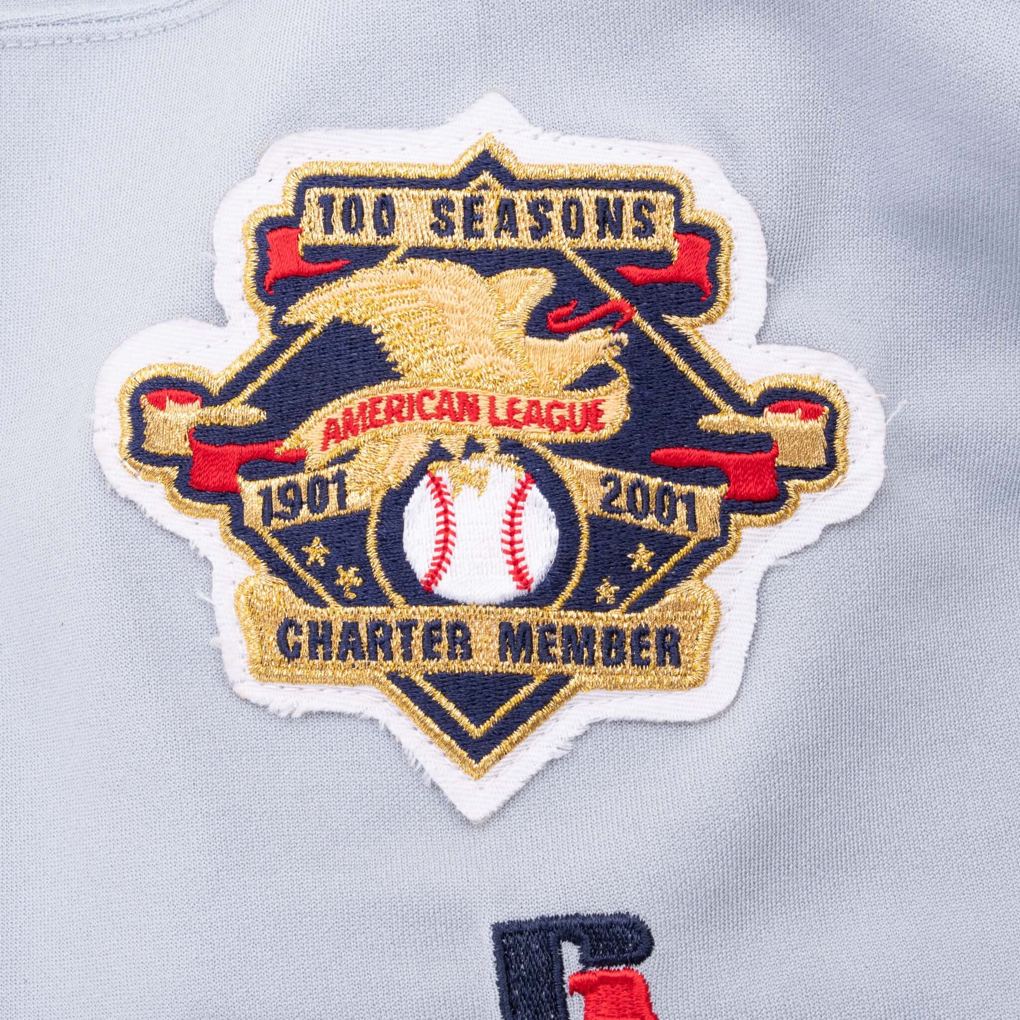 Vintage Mlb Cleveland Indians 100 Season Russell Jersey 2001 Murphy Size 2XL Made In USA