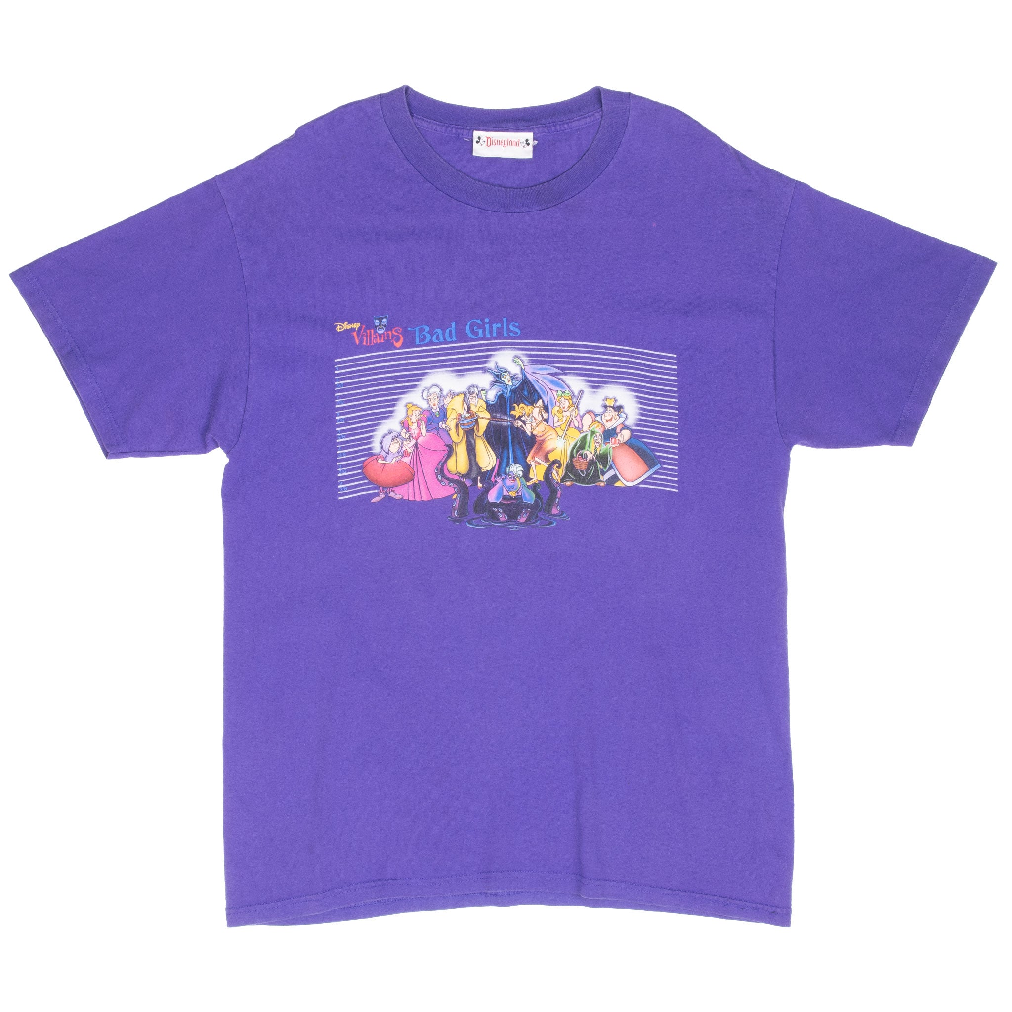 Vintage Disney Villains Bad Girls 1990S Tee Shirt Size Large Made In Usa
With Cruella de Vil (101 Dalmatians), Ursula (The Little Mermaid), The Evil Queen (Snow White and the Seven Dwarfs) and Maleficent (Sleeping Beauty)