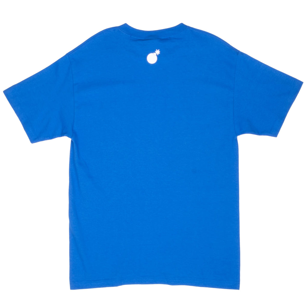 Back of blue The Hundreds x Harry Potter T-shirt with small white bomb logo below the collar