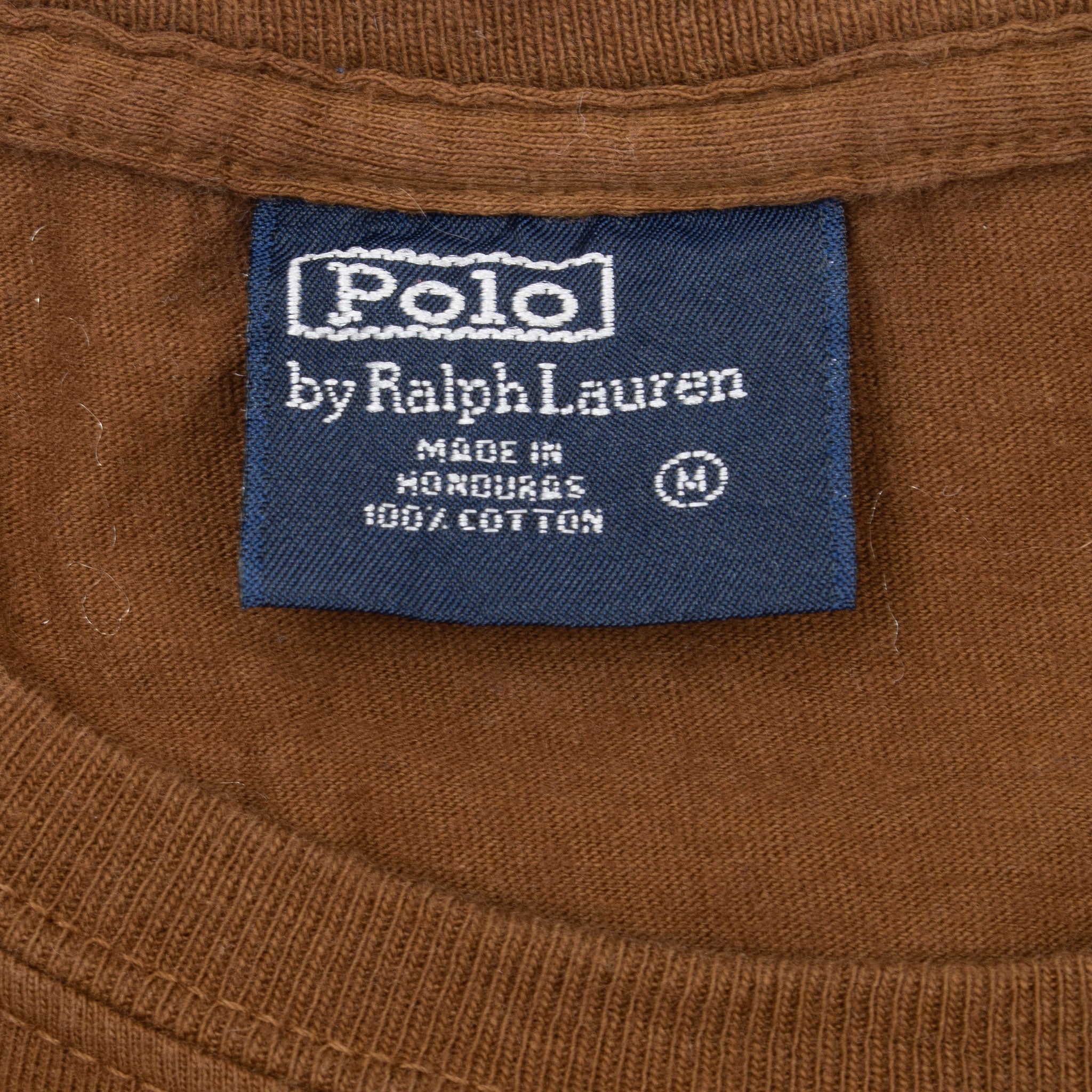 Vintage Polo Ralph Lauren Classic Brown Tee Shirt 1990S Size Medium