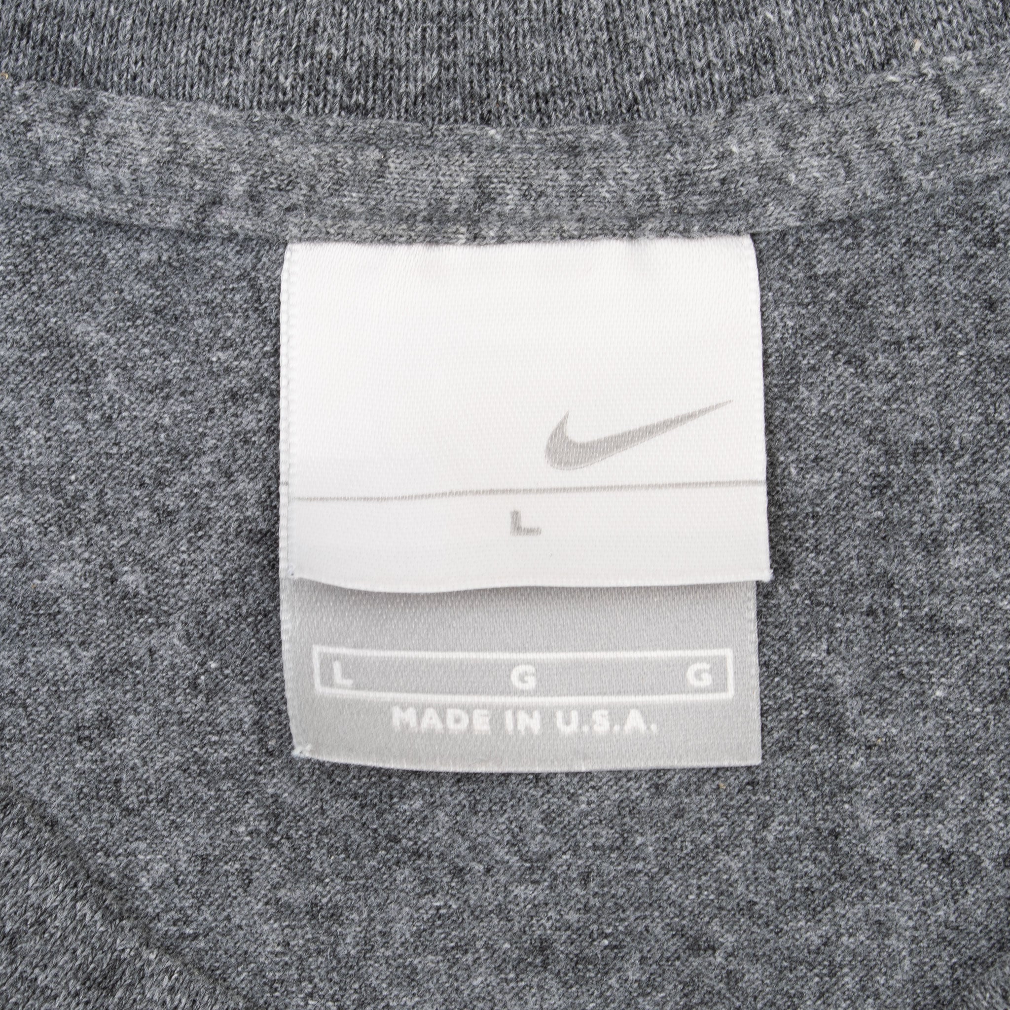 Vintage Nike Classic Swoosh Dark Grey Tee Shirt 2000S Size Large
