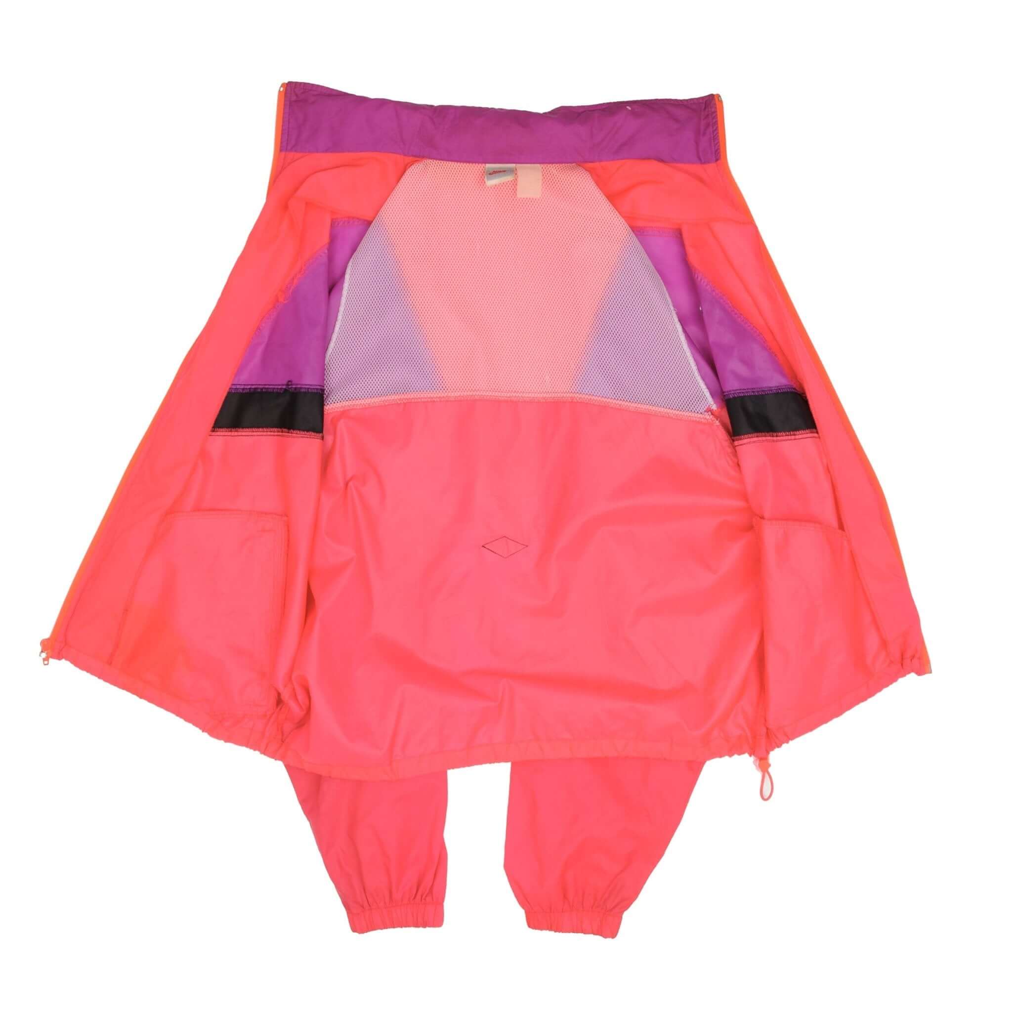 Vintage Nike Swoosh Neon Windbreaker Jacket 1980S Size Medium