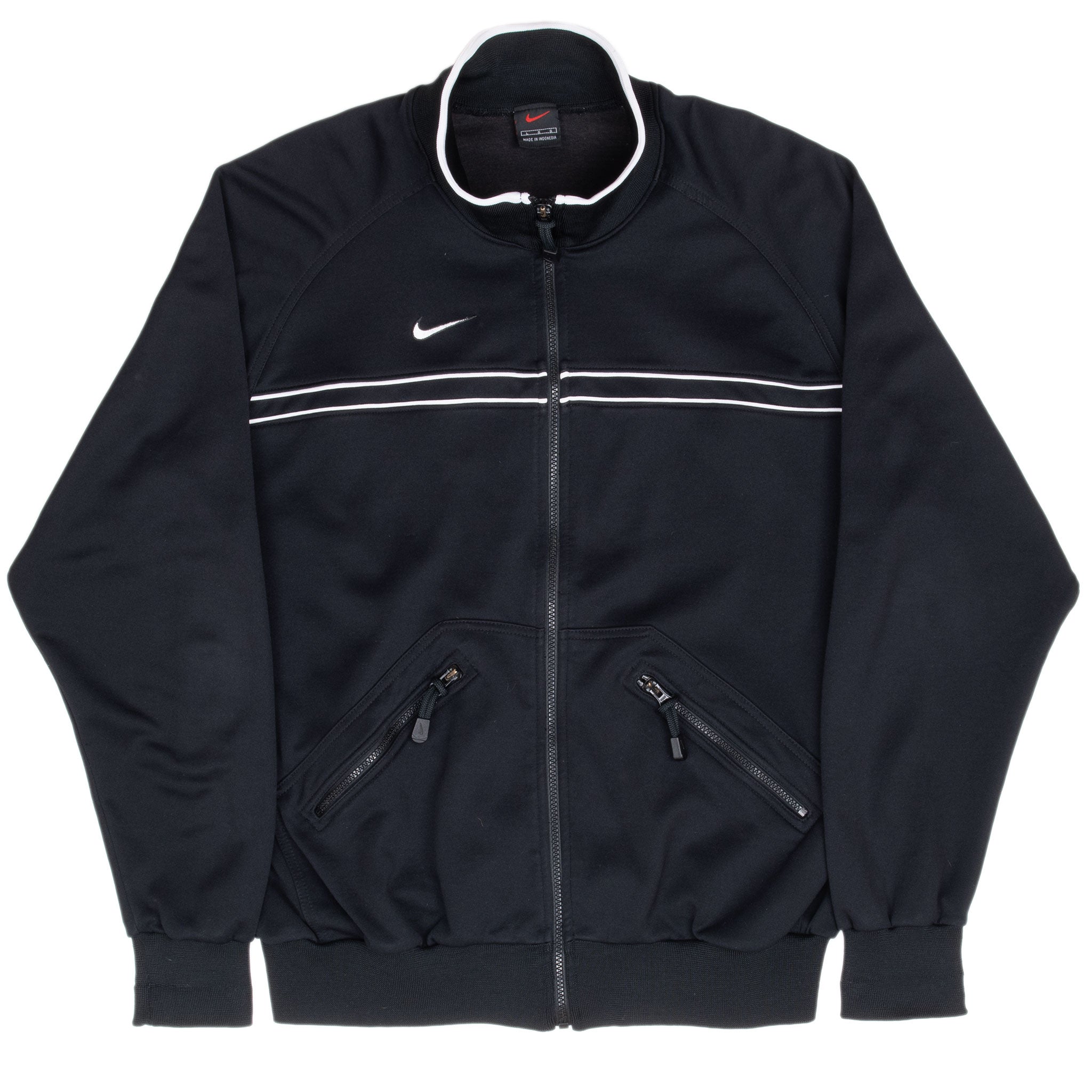 Vintage Nike Team Black Tracksuit Jacket 1990S Size Large