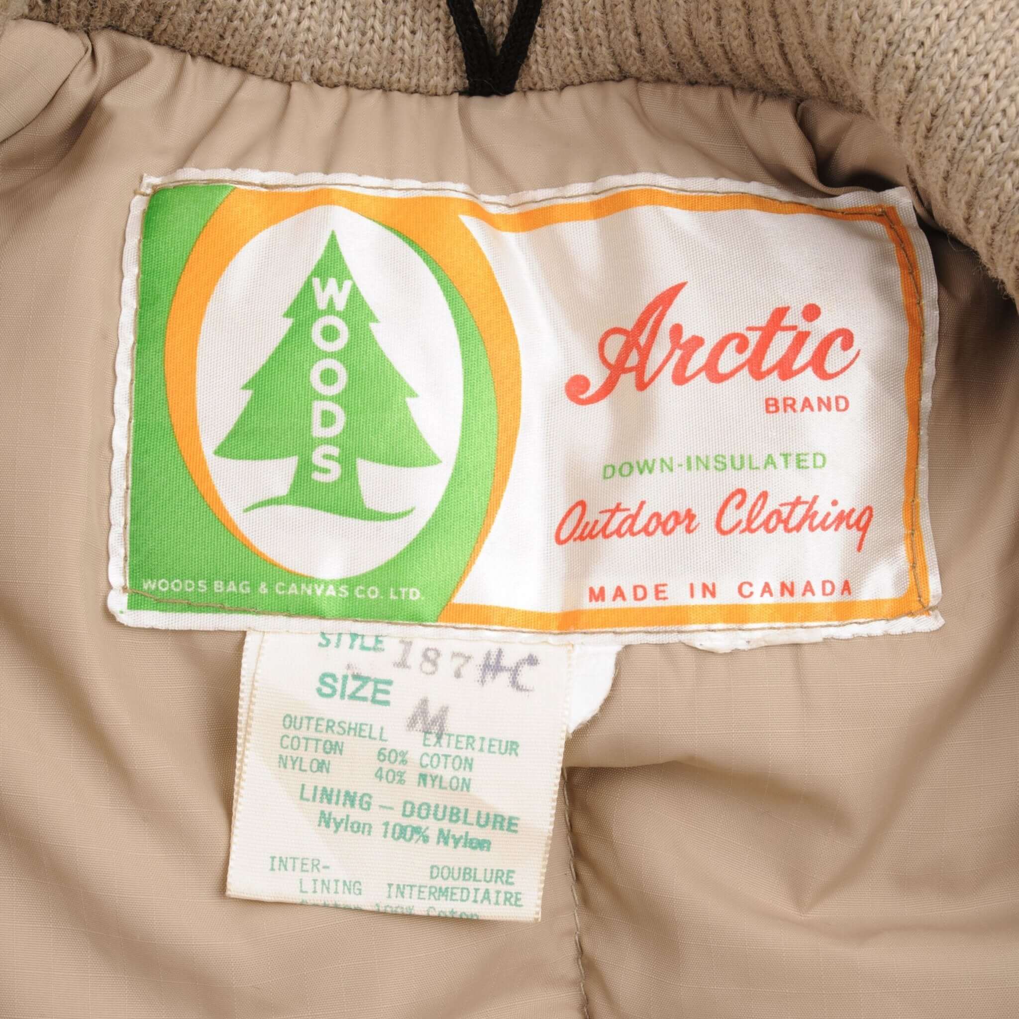 Vintage Woods Arctic Brand Duck Camo Down Puffer Hunting Jacket Size Medium