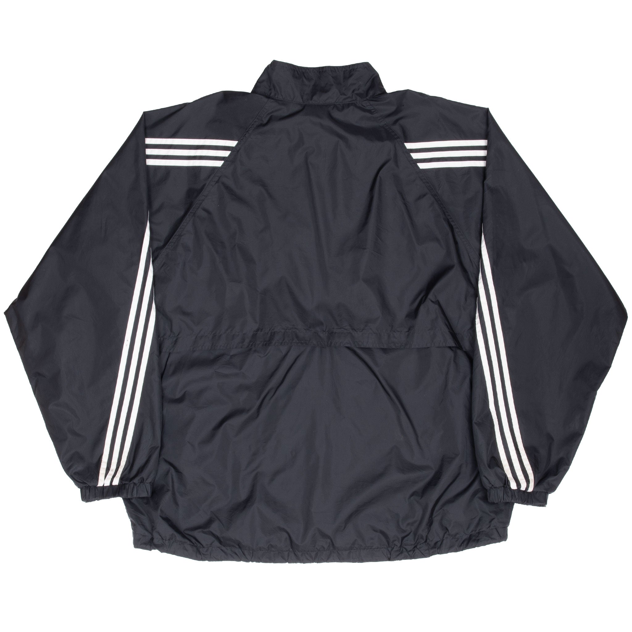 Vintage Adidas 3 Stripes Black Windbreaker Jacket 1990S Size Xl