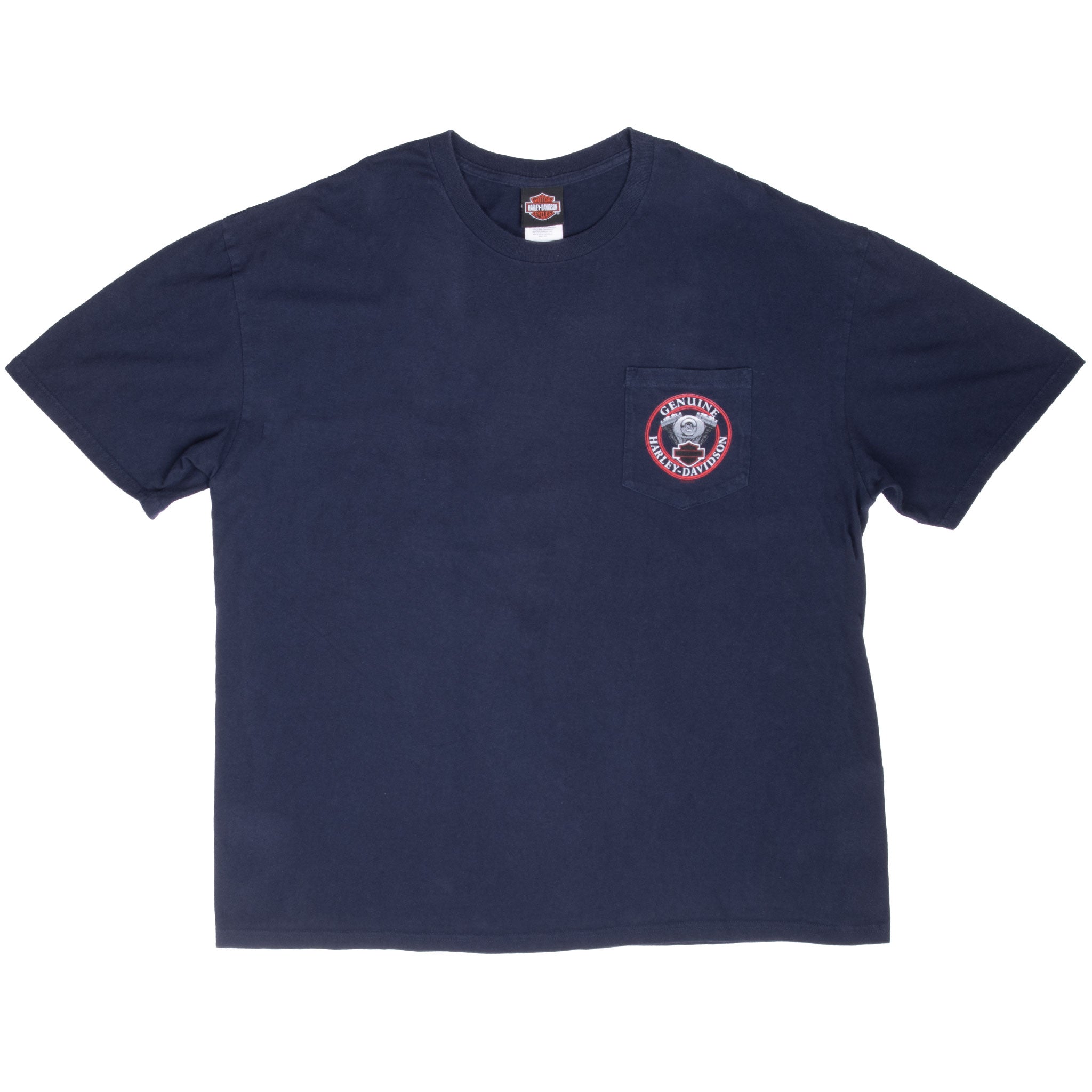 Vintage Harley Davidson Casper Wyoming Pocket Tee Shirt Size 2XL