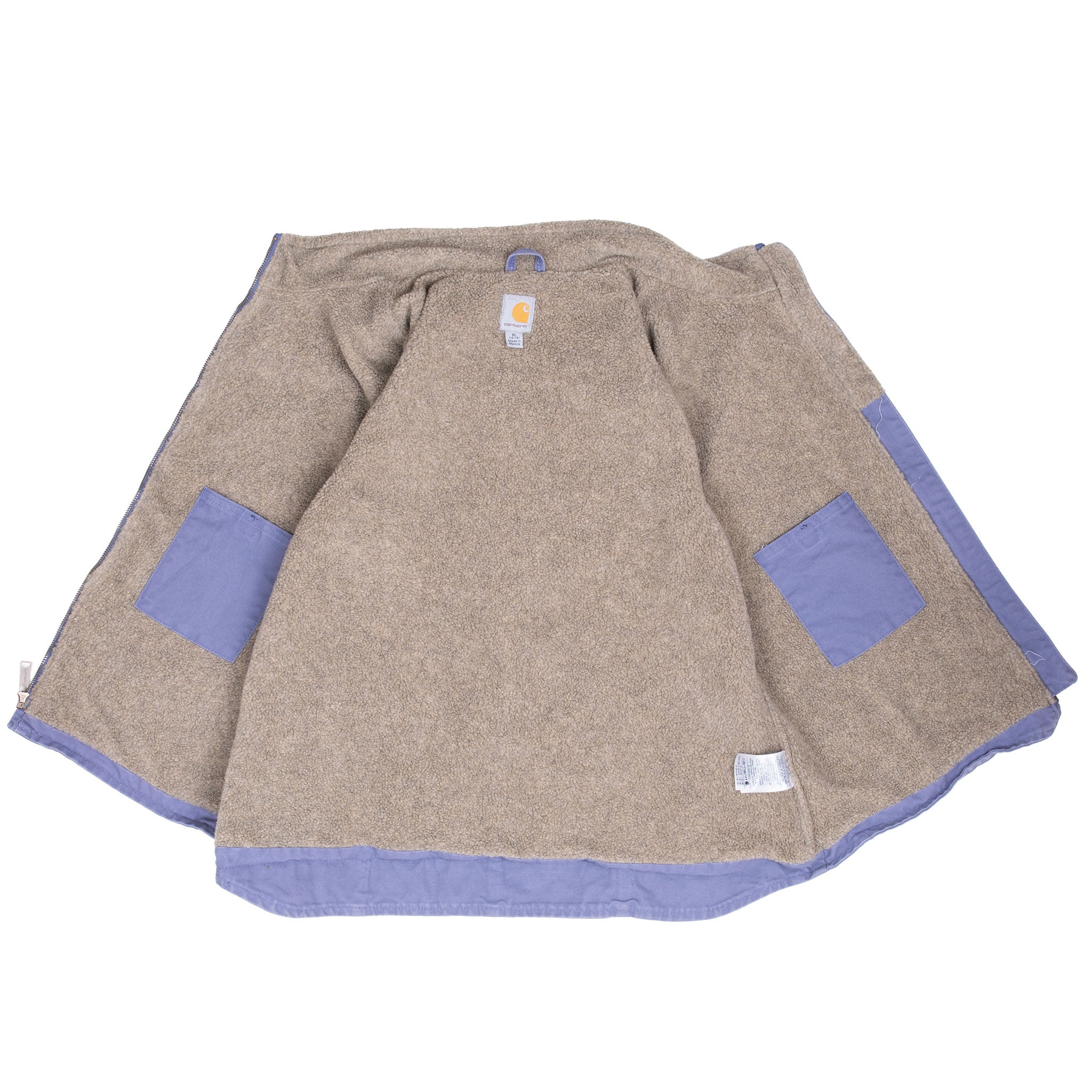 Vintage Carhartt Purple Sherpa Lined Woman Vest Jacket Wv001 Bdk Size XL