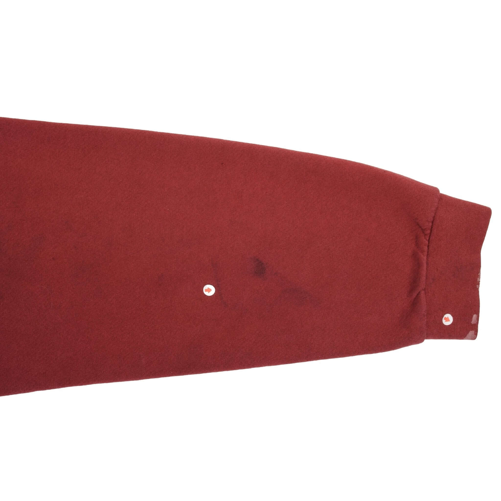 VINTAGE NIKE MIDDLE SWOOSH TRAVIS SCOTT BURGUNDY HOODIE SWEATSHIRT 2000S SIZE XL