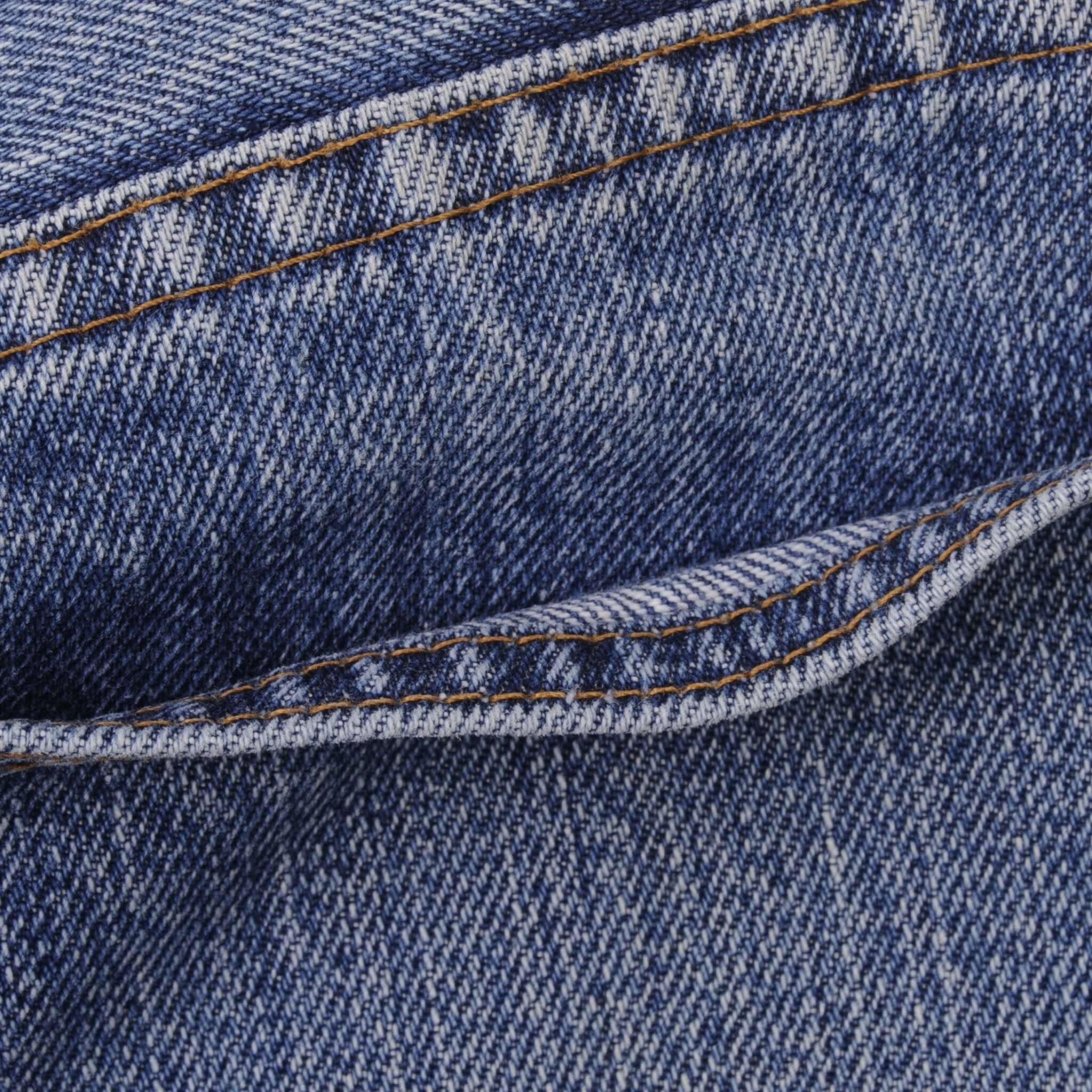 Beautiful Indigo Levis 517 Jeans With Single Stitch Made in USA with Medium Blue Wash Size 40x29 Back button #2 Zip: Talon