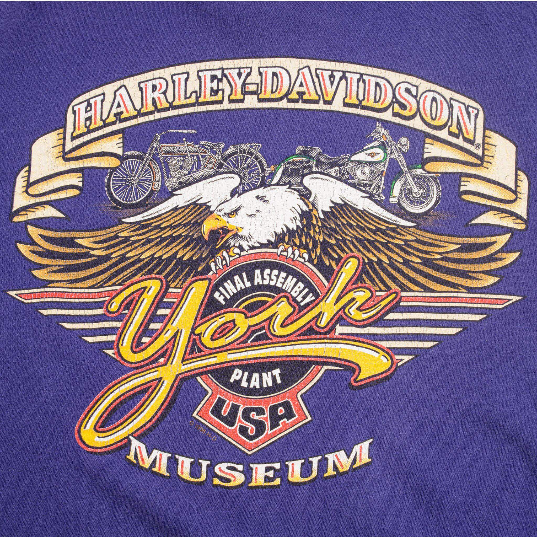 VINTAGE HARLEY DAVIDSON TEE SHIRT 1996 SIZE LARGE MADE IN USA