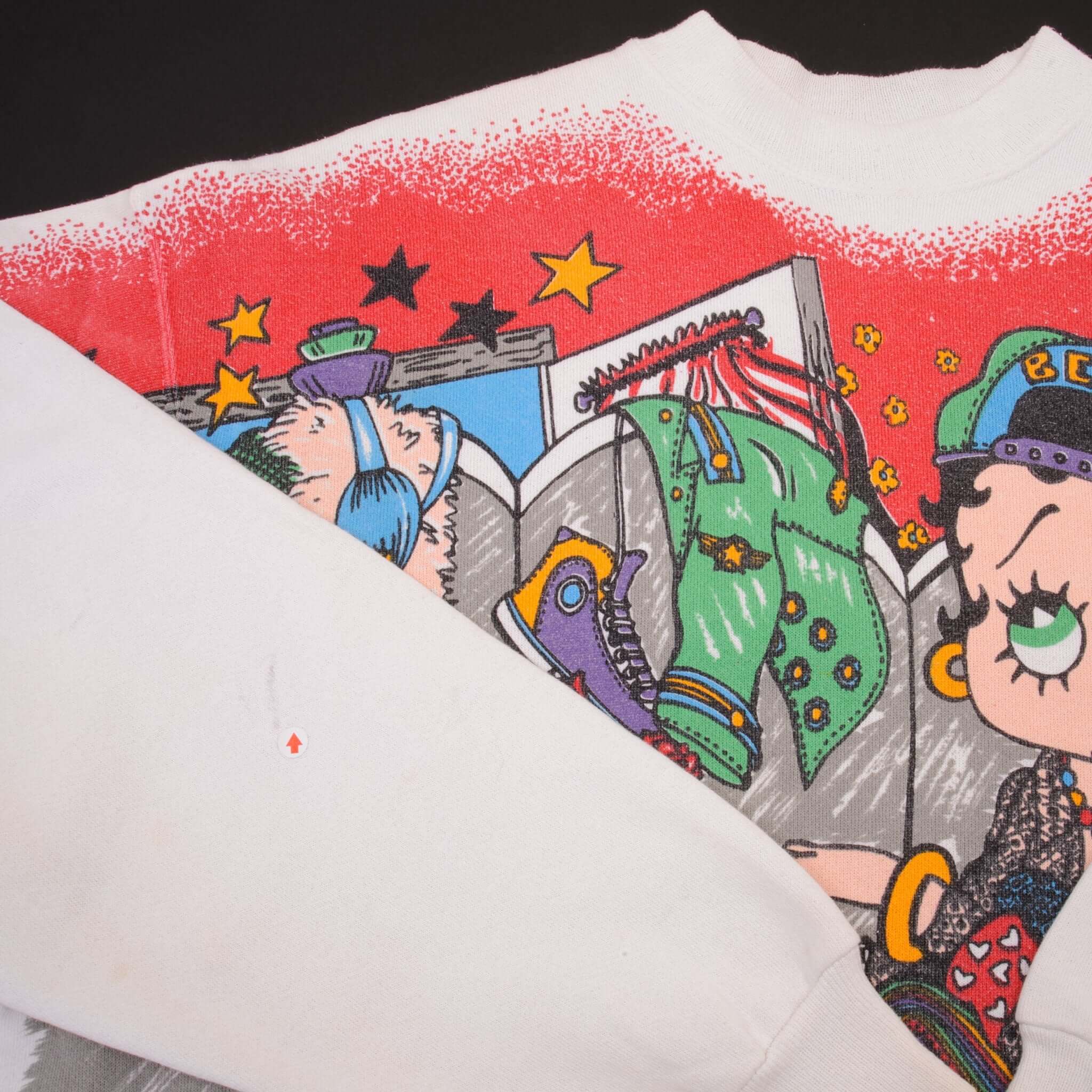 Vintage All Over Print Betty Boop Sweatshirt 1994 By Freeze New York, NY Size XL Made In USA