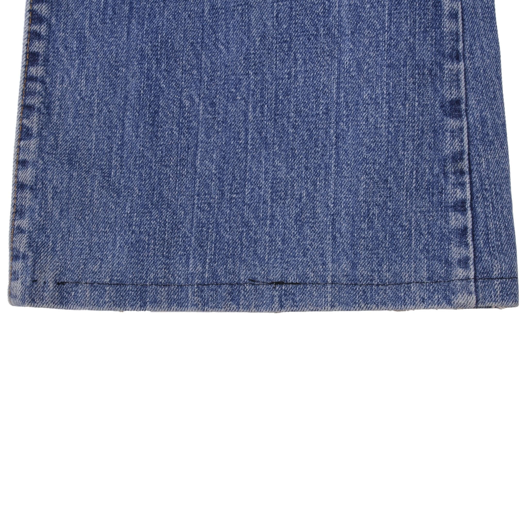 Beautiful Indigo Levis 517 Jeans With Single Stitch Made in USA with Medium Blue Wash Size 40x29 Back button #2 Zip: Talon