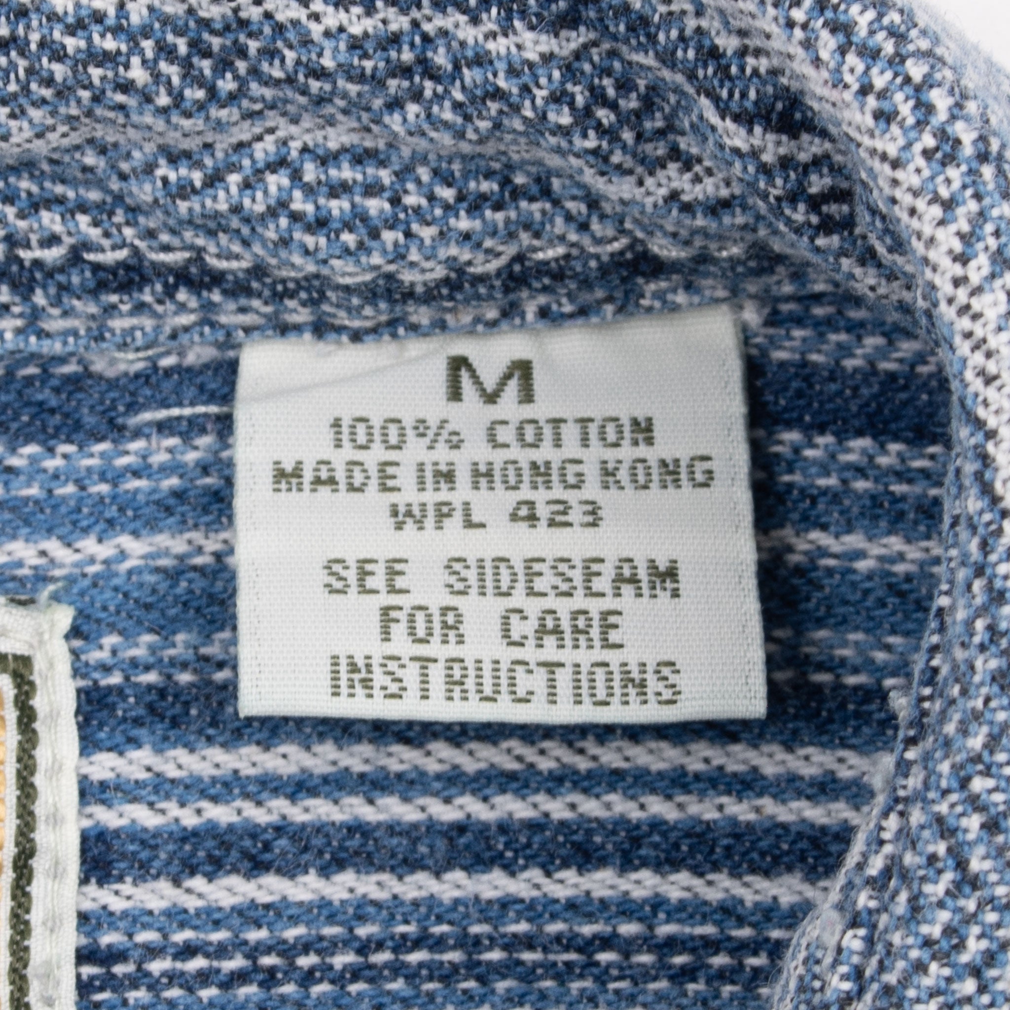 Vintage Levis Blue Striped Pocket Shirt 1990S Size Medium