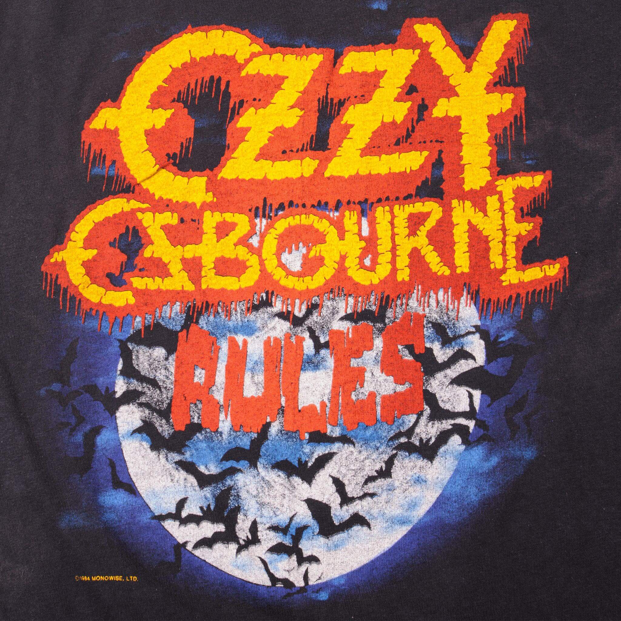 VINTAGE OZZY OSBOURNE TEE SHIRT 1984 SIZE MEDIUM MADE IN USA