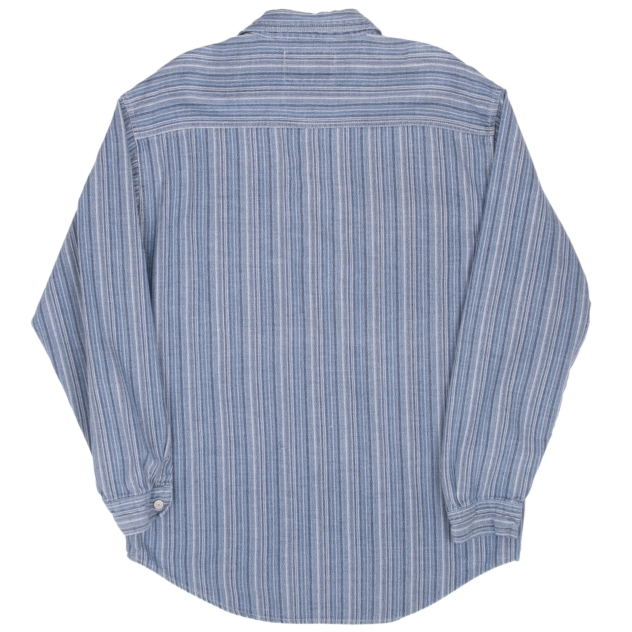 Vintage Levis Blue Striped Pocket Shirt 1990S Size Medium