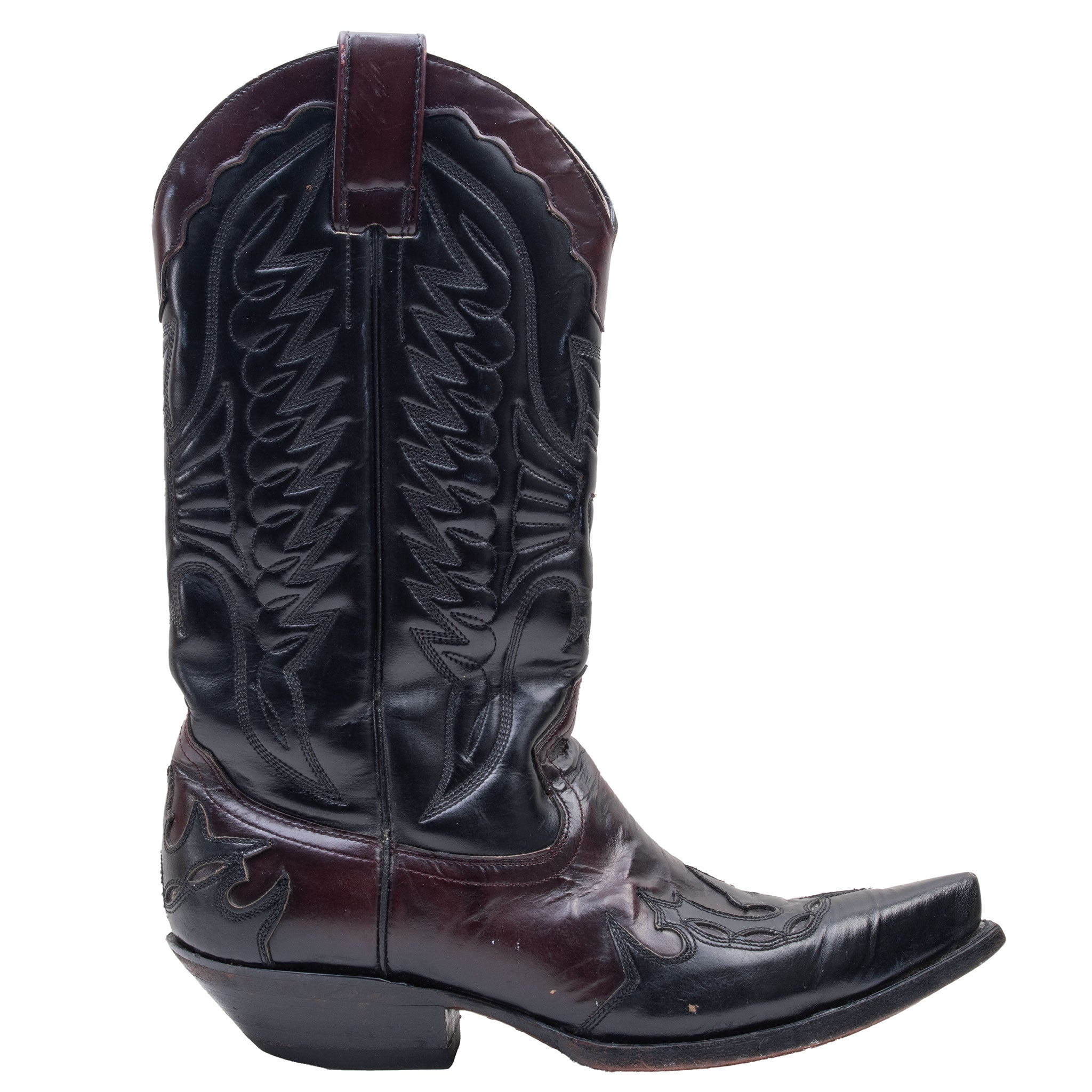 VINTAGE TONY BENATTAR HANDMADE COWBOY LEATHER BOOTS SIZE 7 MADE IN USA
