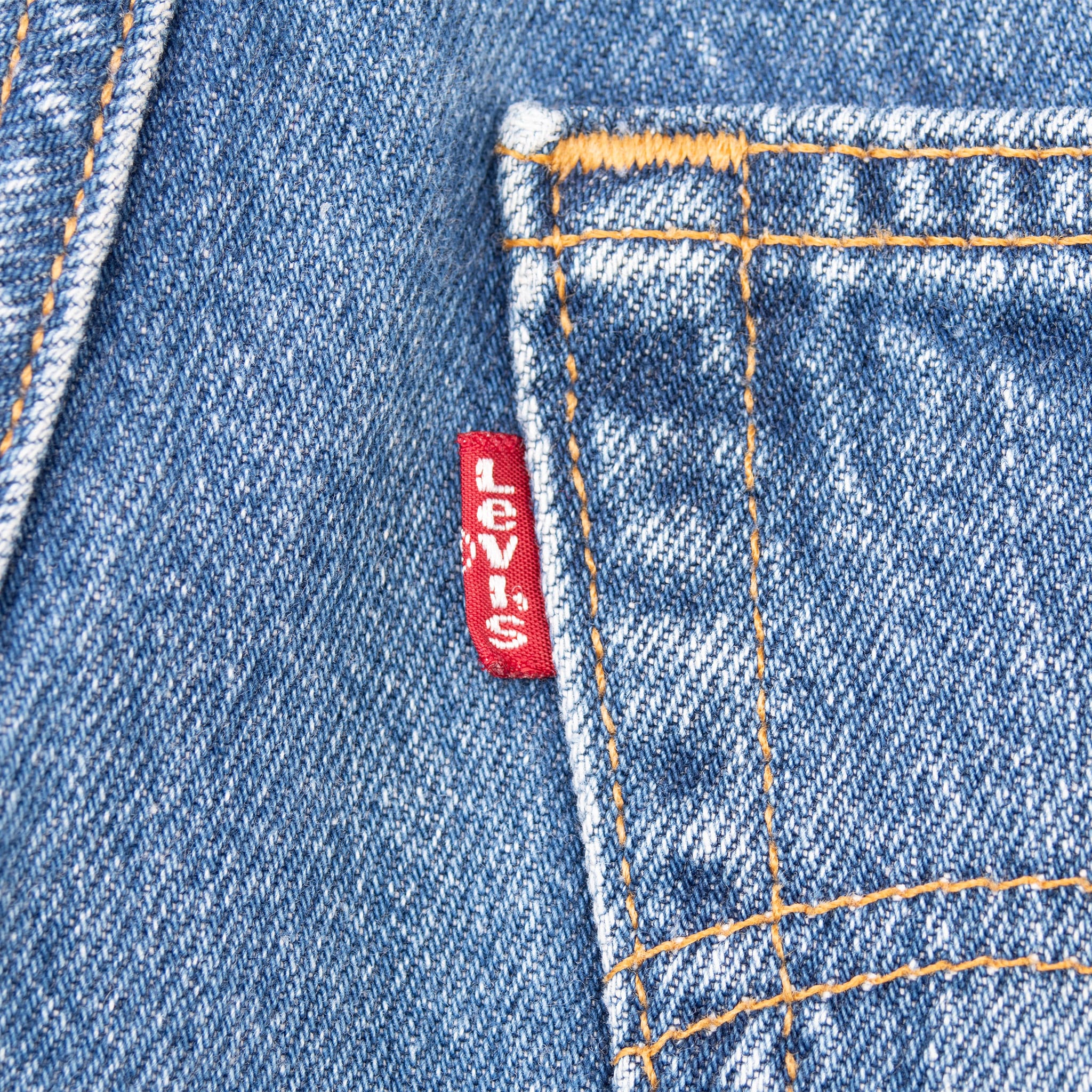 Close-up of Levi's red tab beside a back pocket