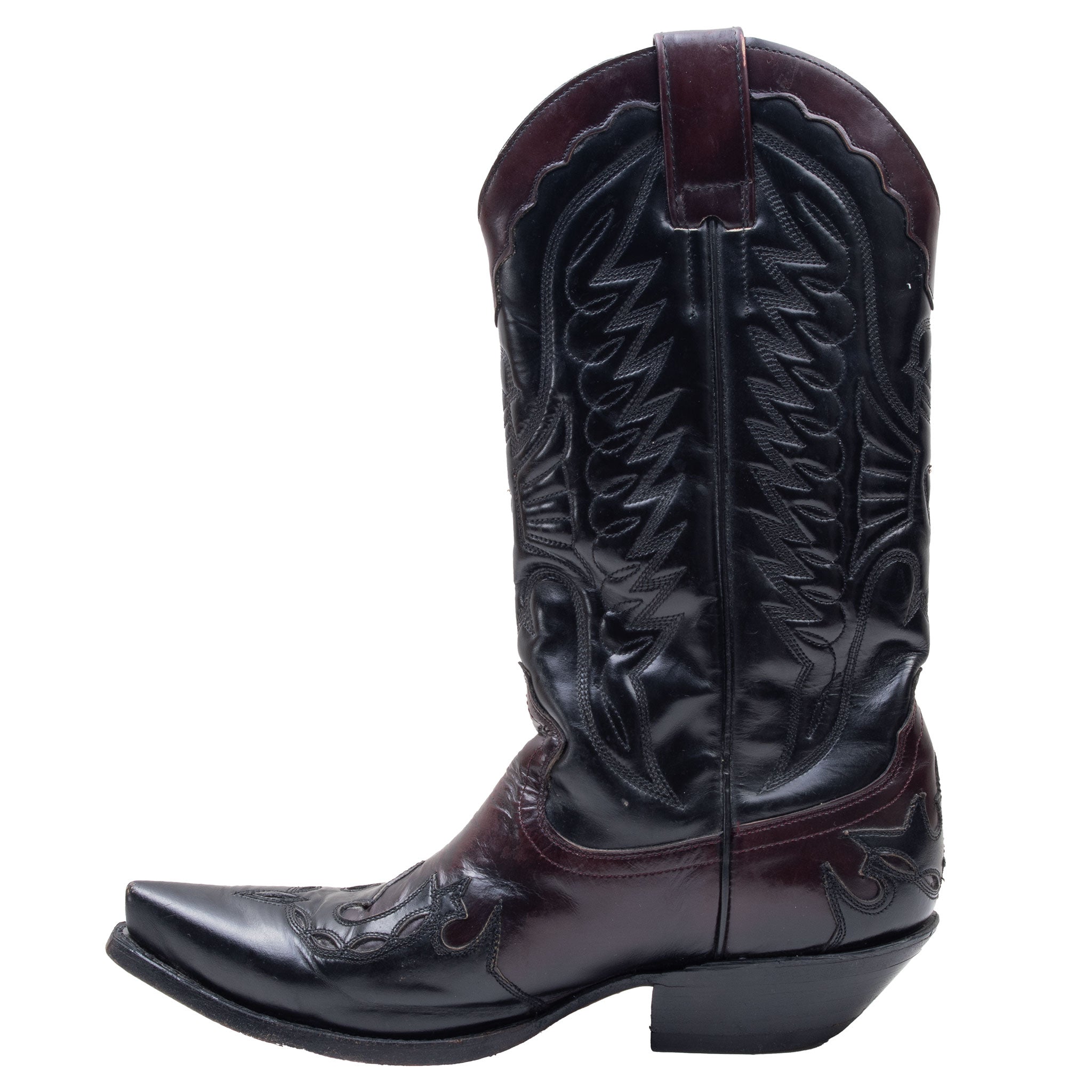 VINTAGE TONY BENATTAR HANDMADE COWBOY LEATHER BOOTS SIZE 7 MADE IN USA