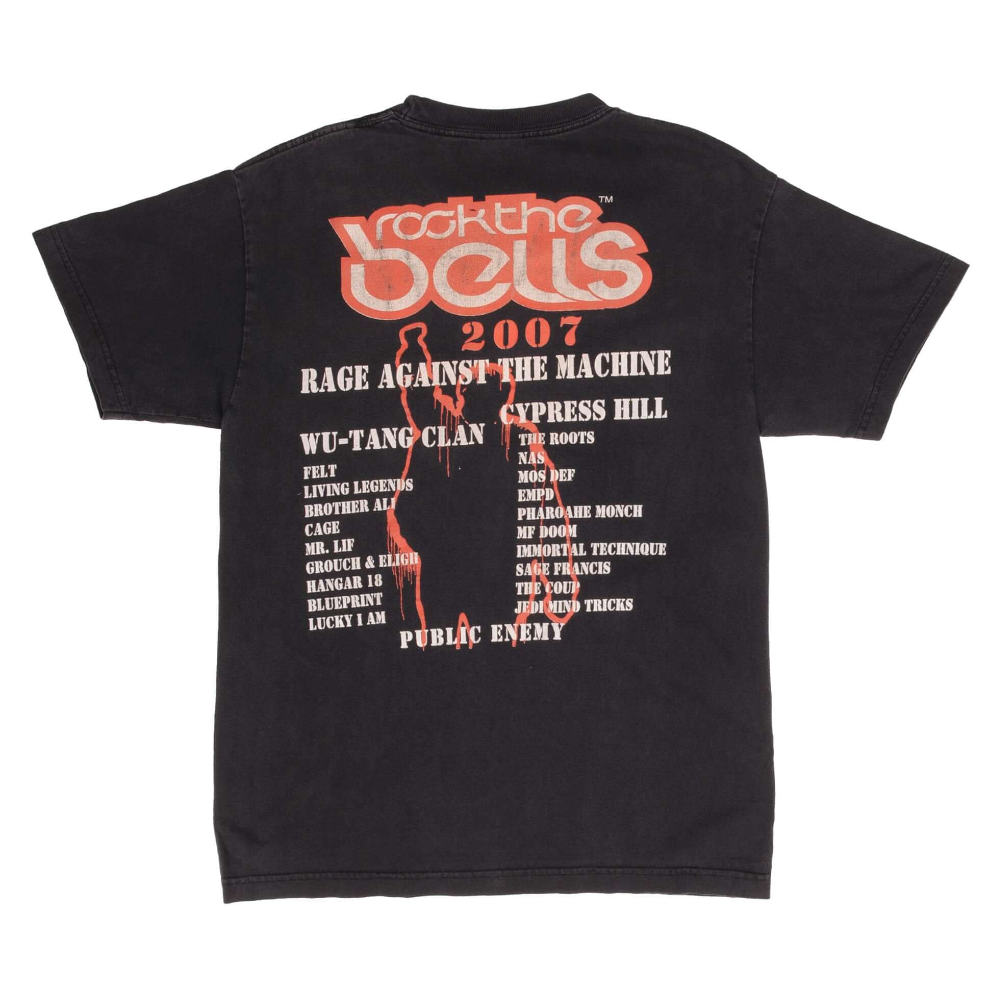 Vintage Rage Against The Machine Rock The Bells 2007 Tee Shirt Size Medium